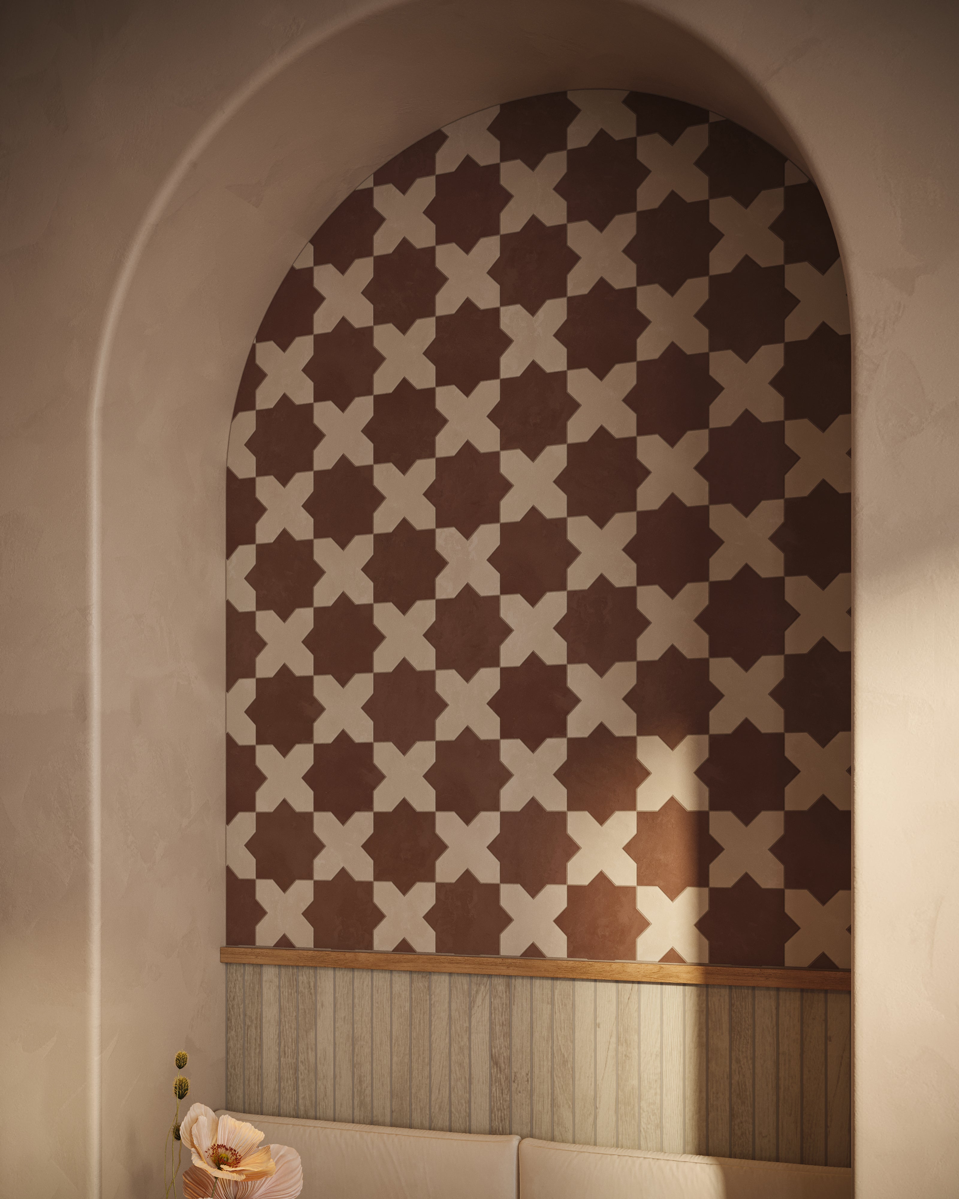 Nora 8x48 Matte Porcelain Mosaic Tile in Foam