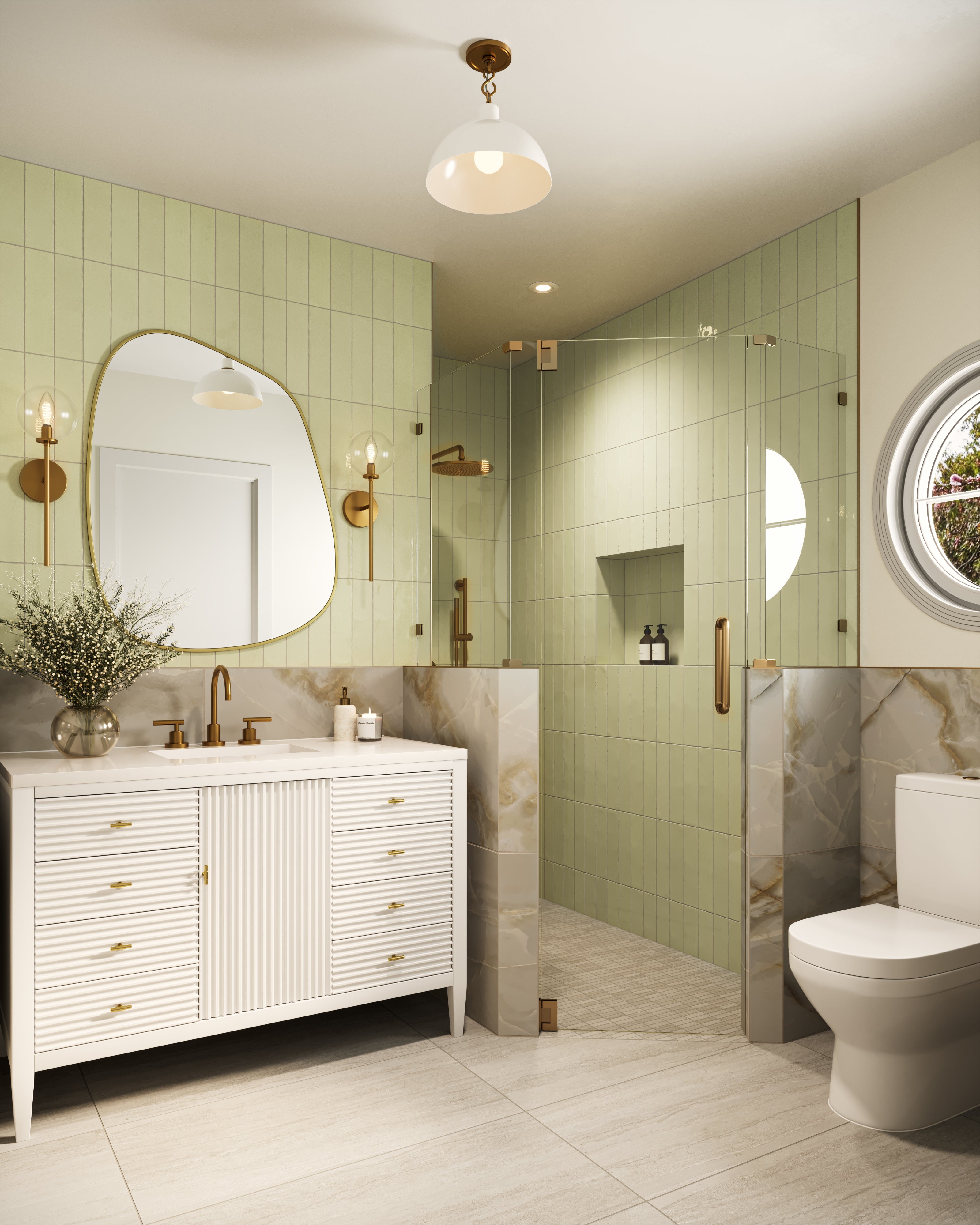 Tatum 1x3 Matte Porcelain Mosaic Tile in Vein-Cut Dune