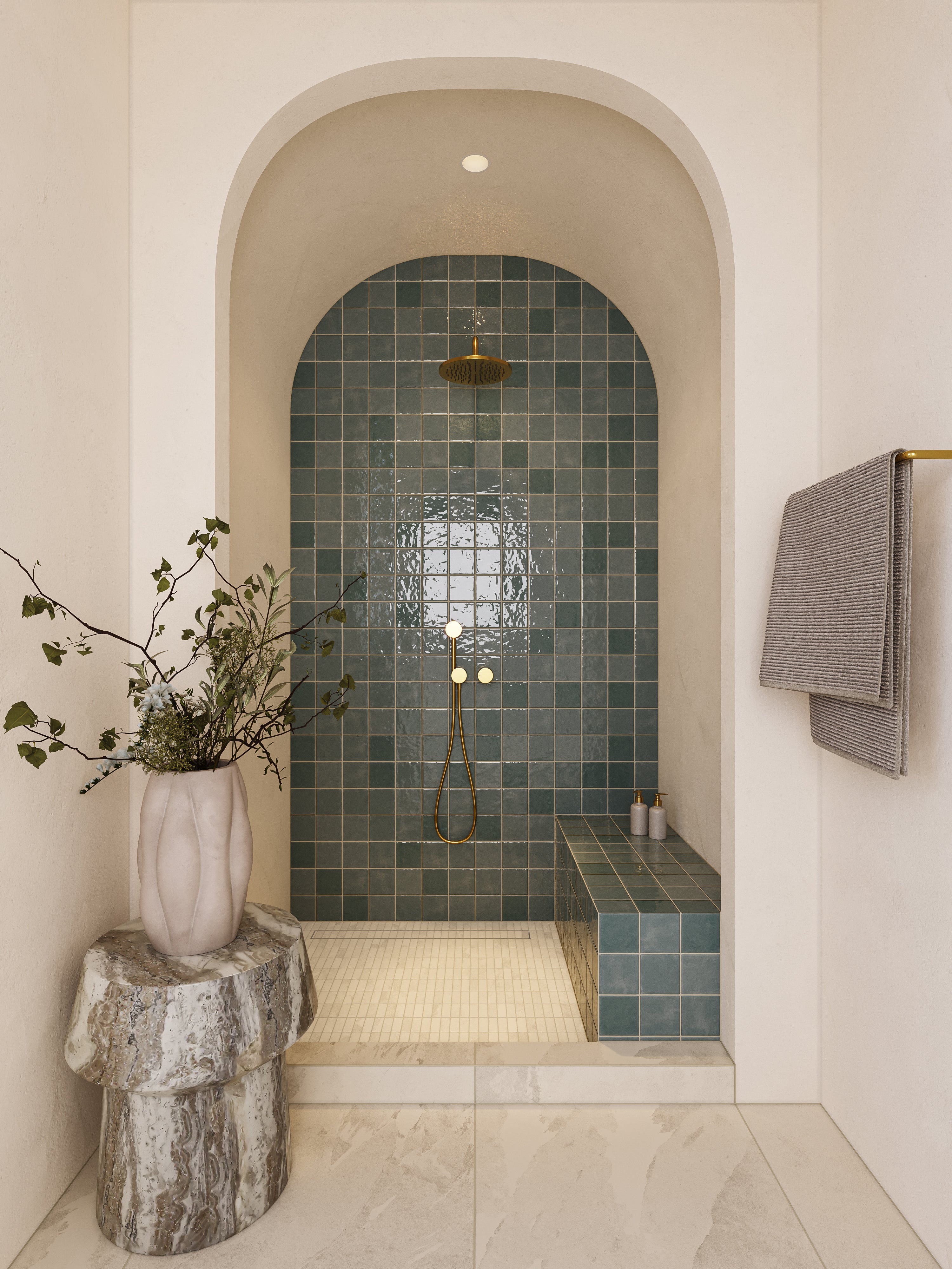 Mila 4x4 Glossy Ceramic Tile in Slate
