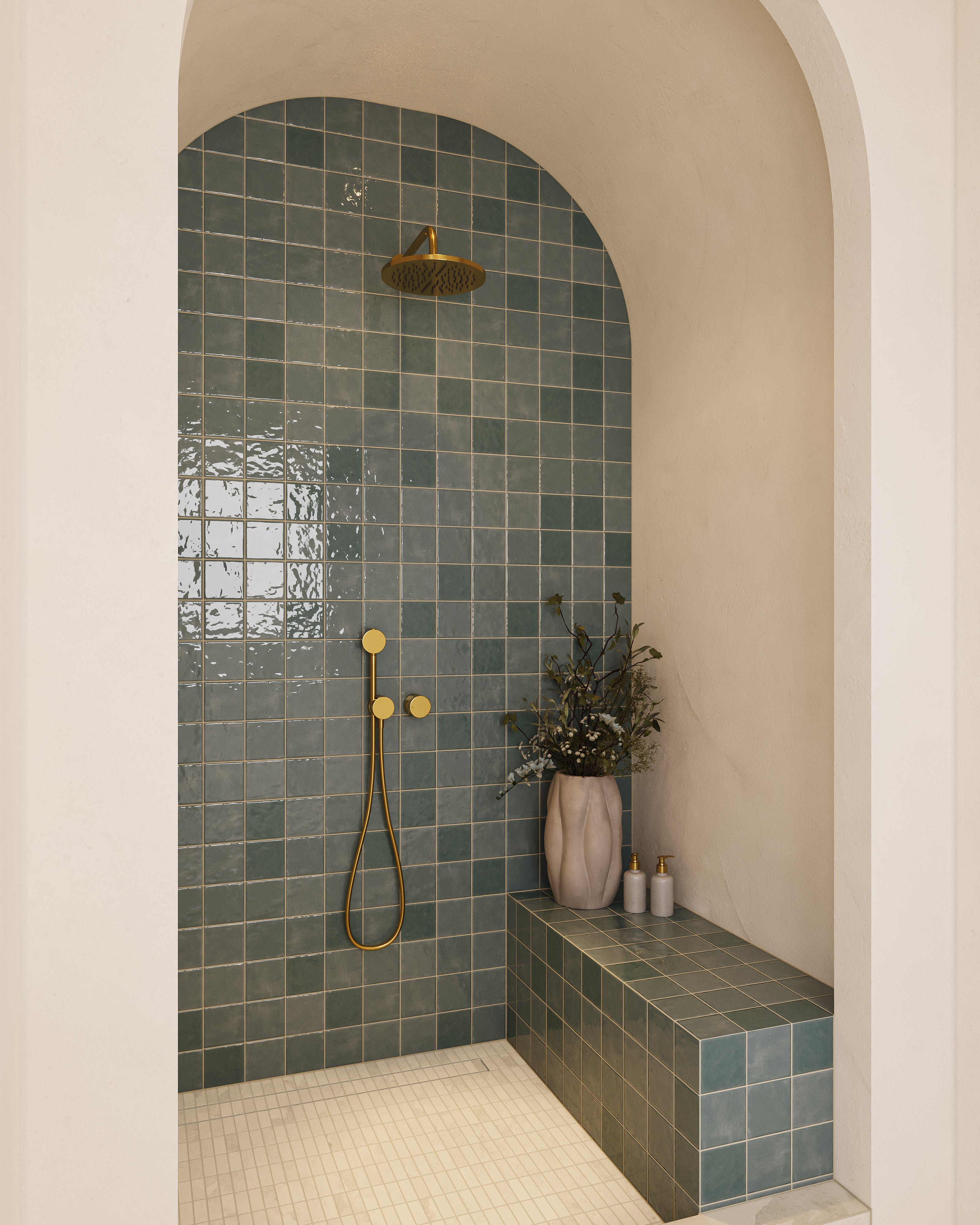 Mila 4x4 Glossy Ceramic Tile in Slate