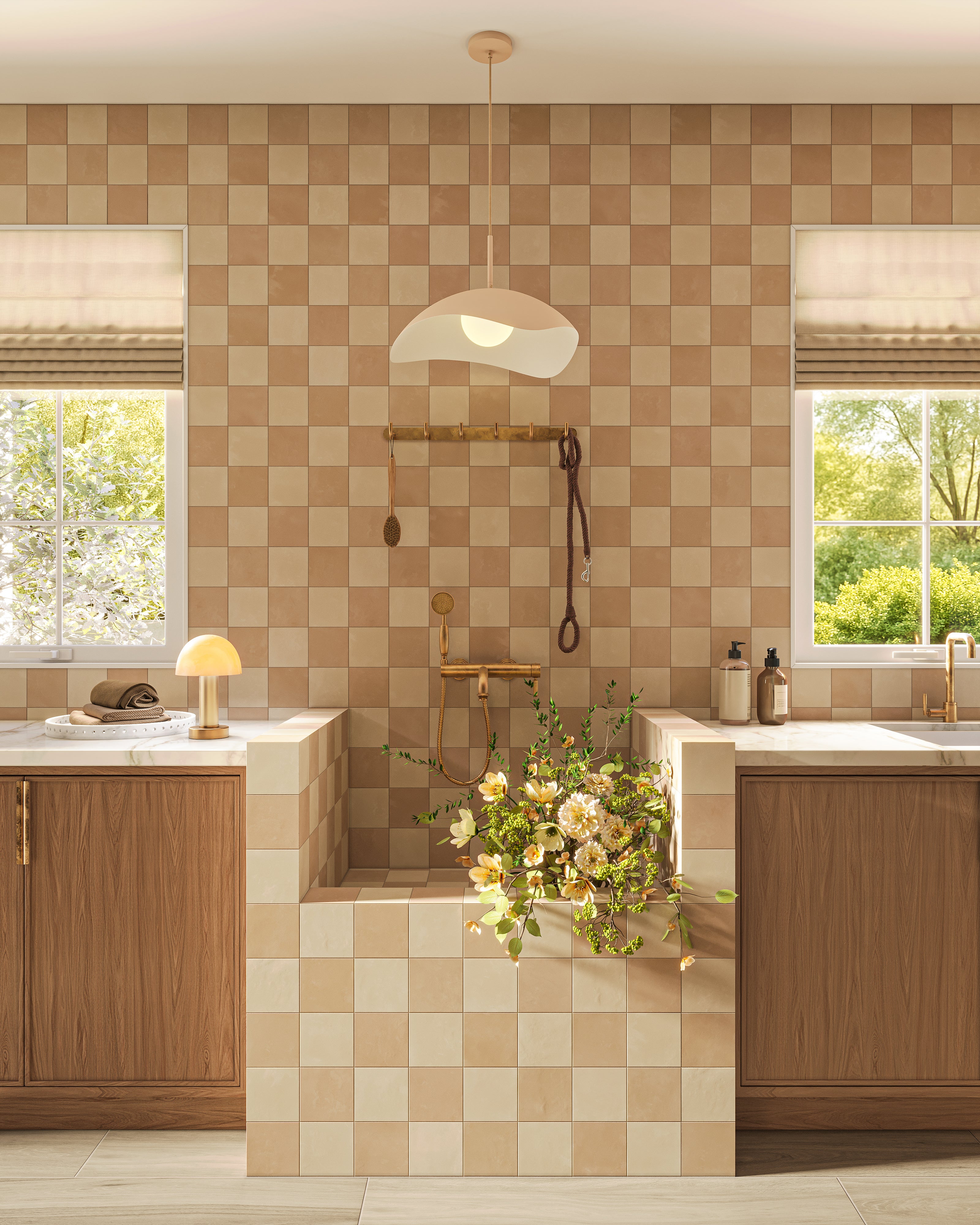 Isabel 6x6 Matte Porcelain Tile in Cream
