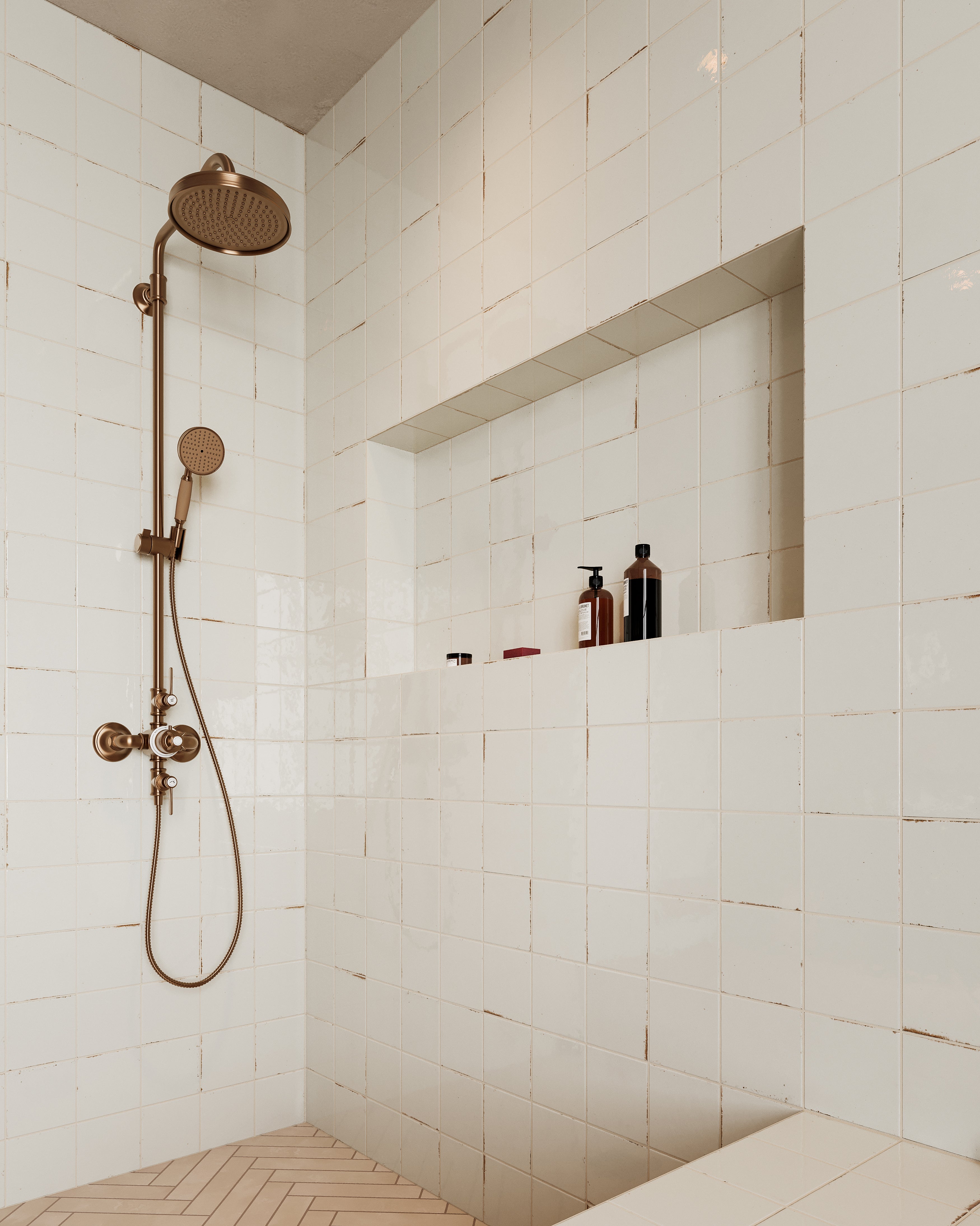 Makenna 6x6 Glossy Porcelain Tile in Frost