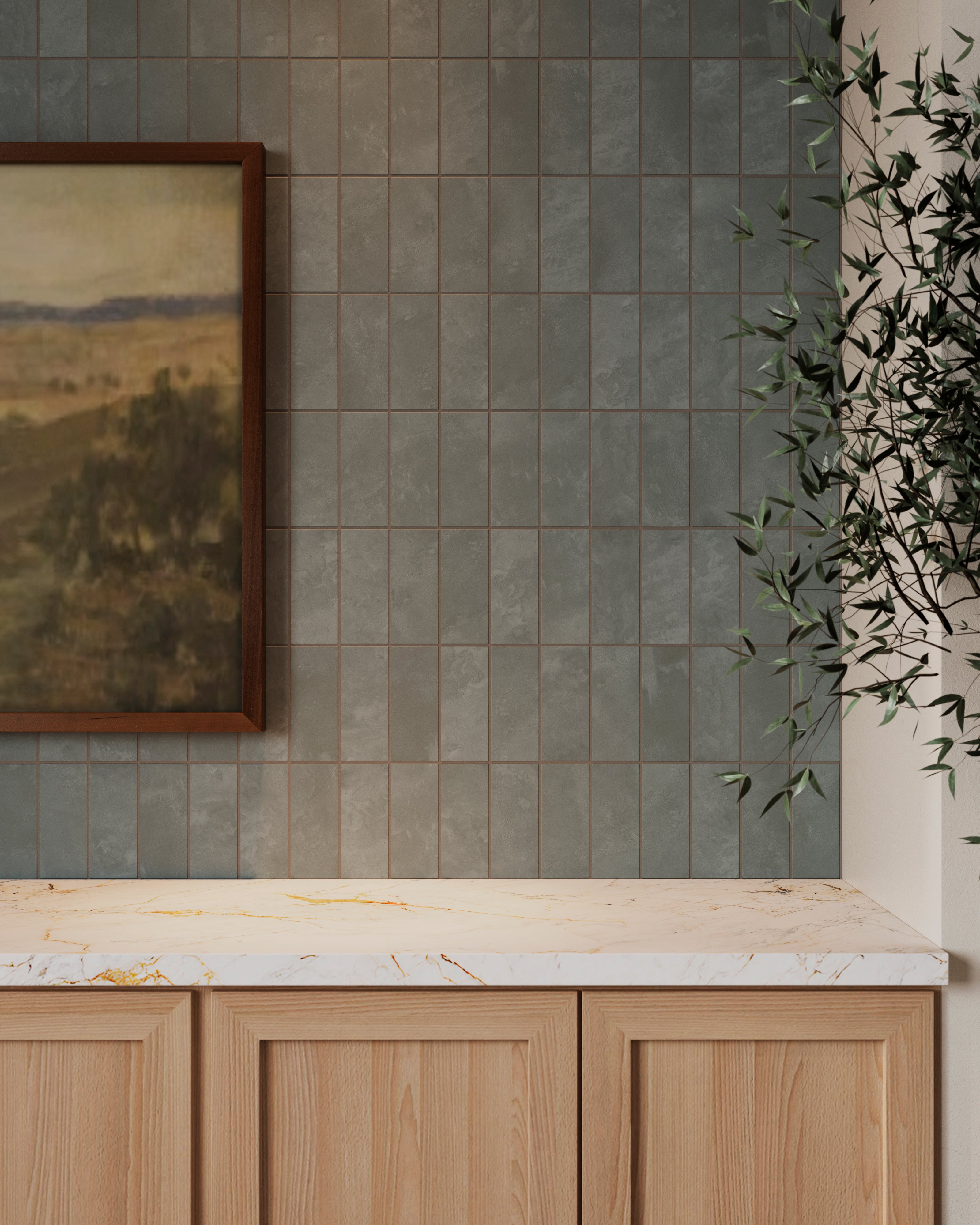 Isabel 2x6 Matte Porcelain Tile in Slate