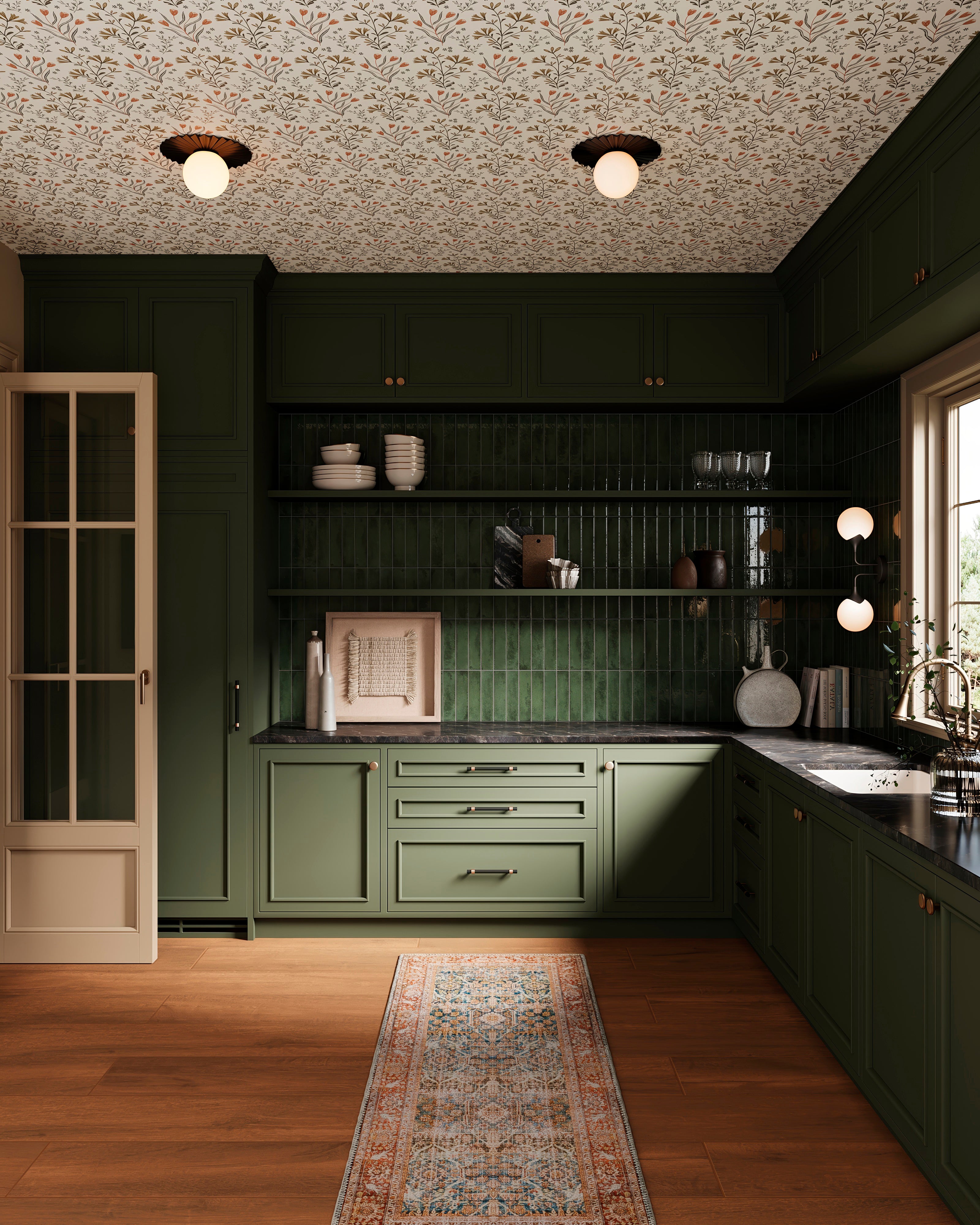 Mara 2x10 Glossy Ceramic Tile in Nettle Green