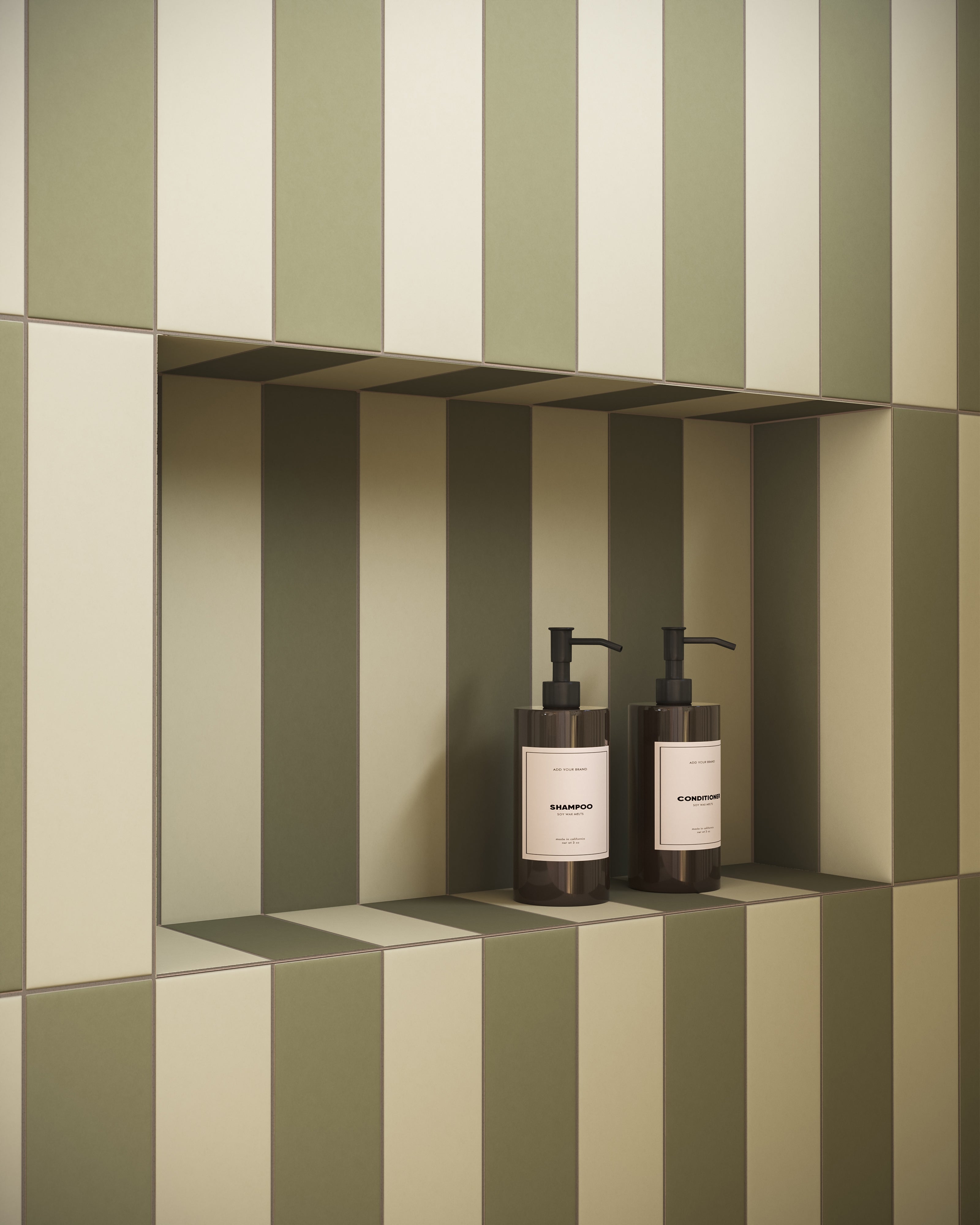 Merrick 3 x 11 Matte Porcelain Tile in Lounge Light Green