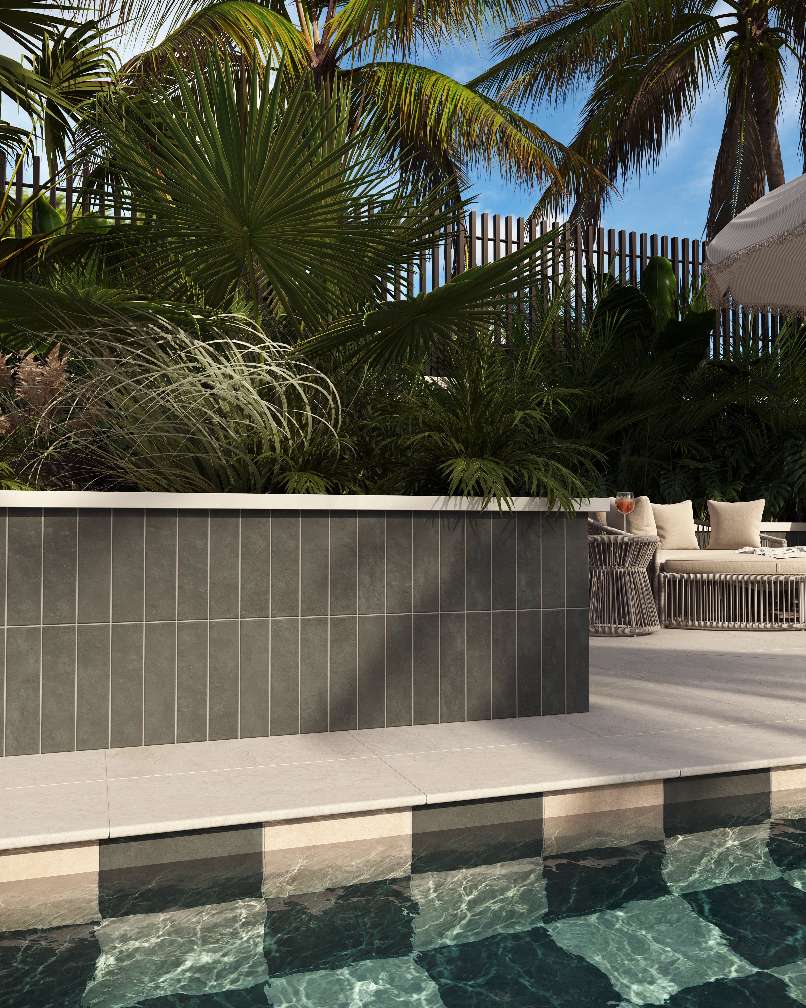 Kai 12 x 12 Matte Porcelain Tile in Marine
