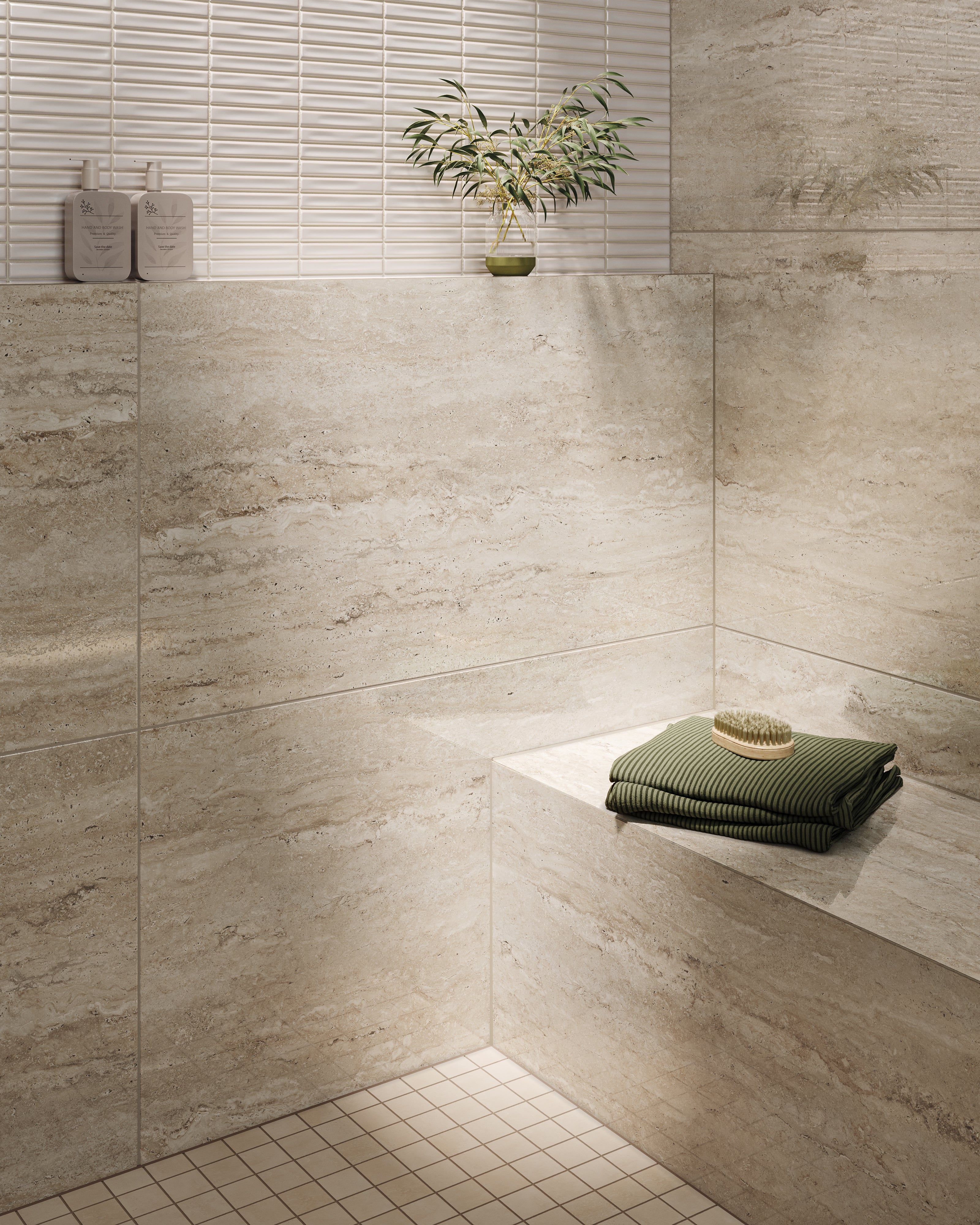 Marlow 24x48 Polished Porcelain Tile in Silver