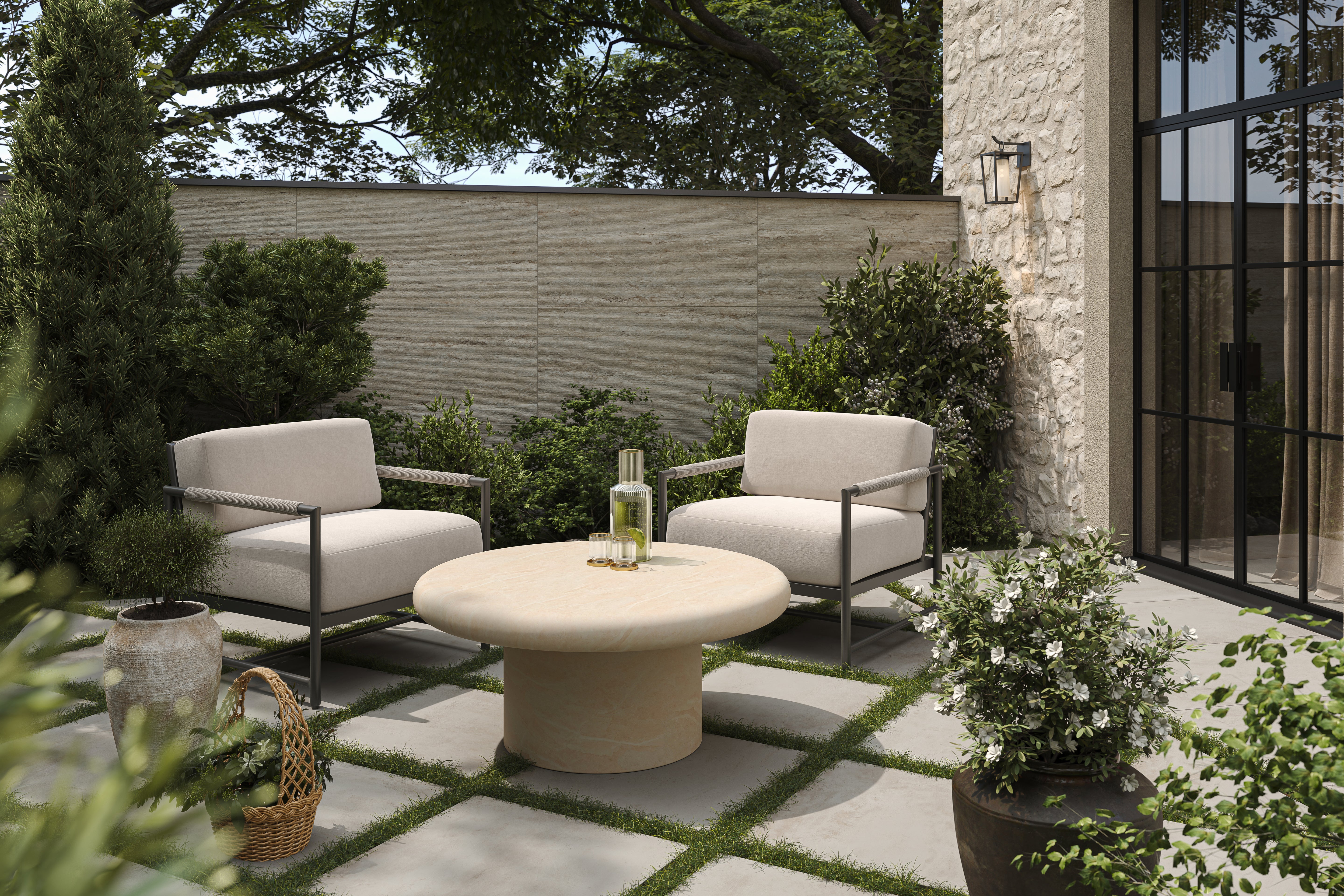 Marlow 24 x 48 Chiseled Porcelain Tile in Silver