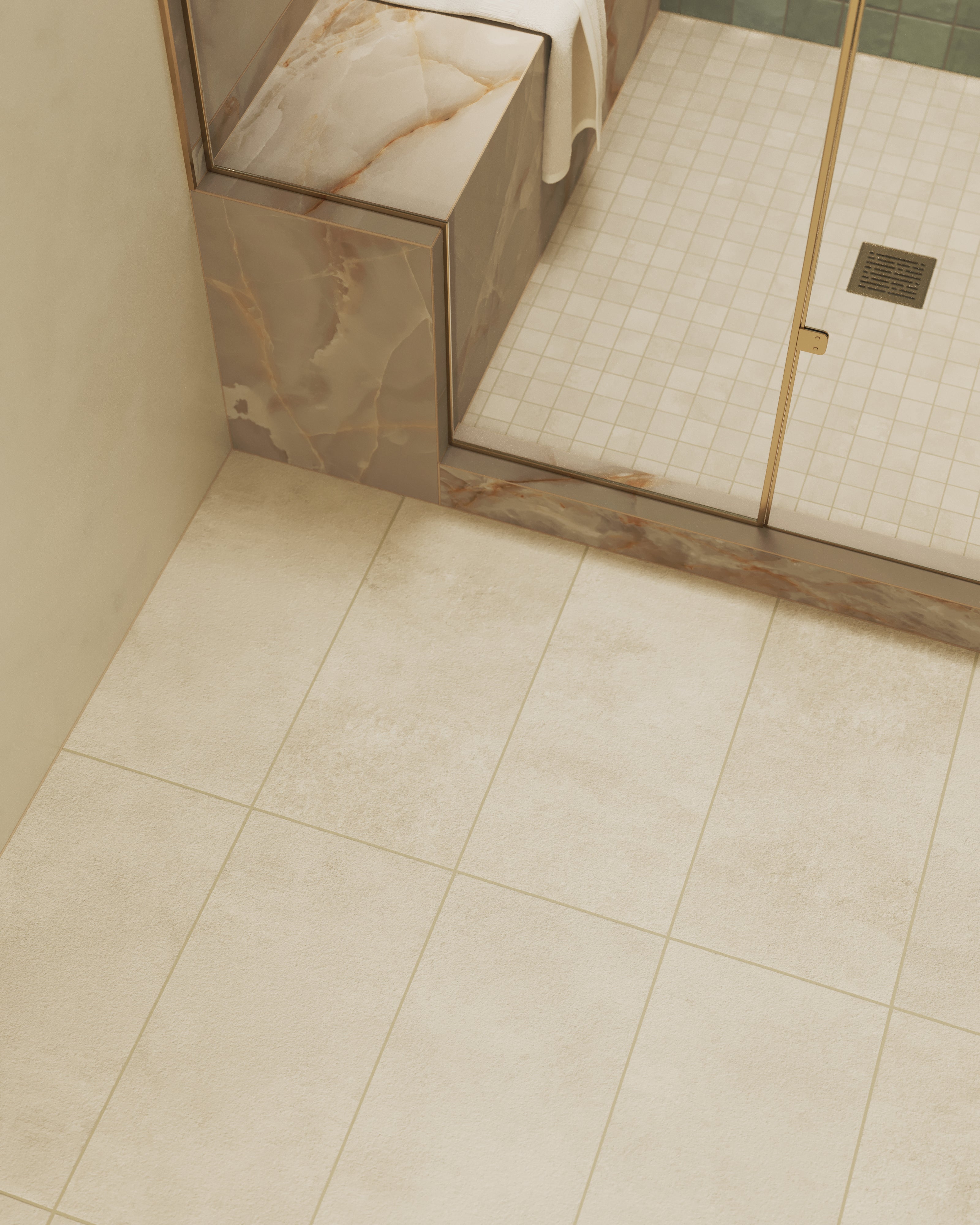 Vesper 2x2 Matte Porcelain Mosaic Tile in Beige