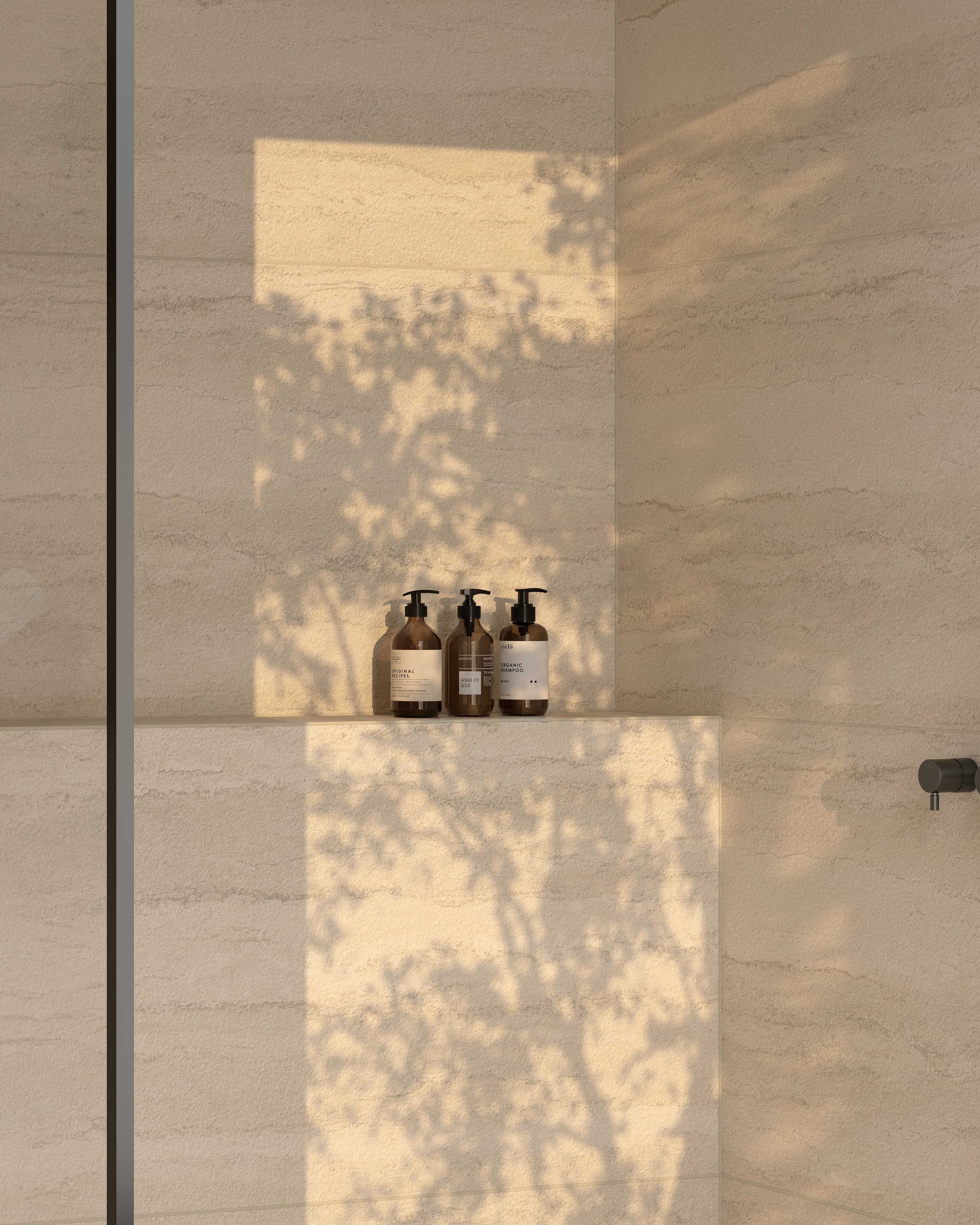 Vesper 24x48 Matte Porcelain Tile in Strata Sand