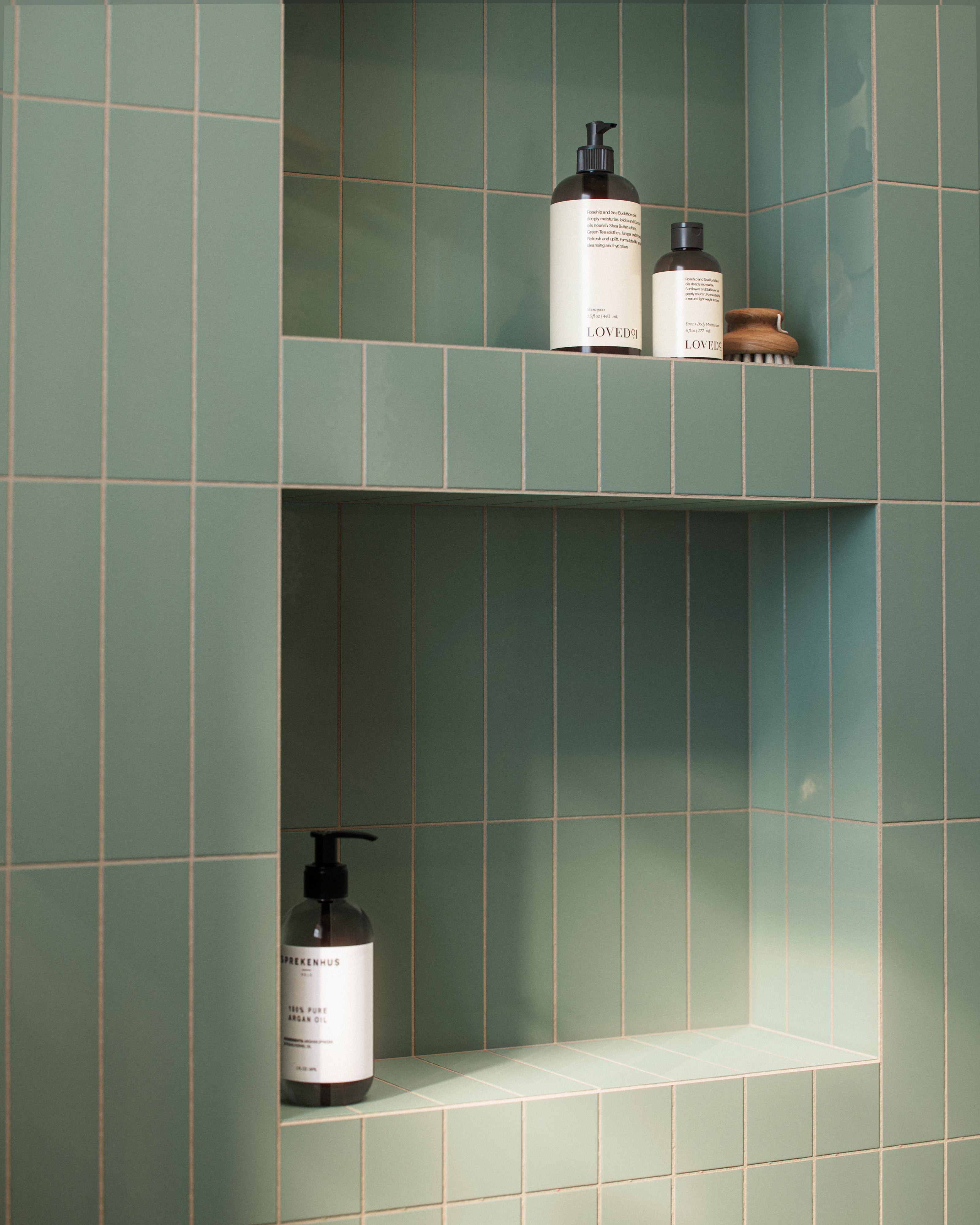 Mika 2.5 x 10 Glossy Ceramic Tile in Sage
