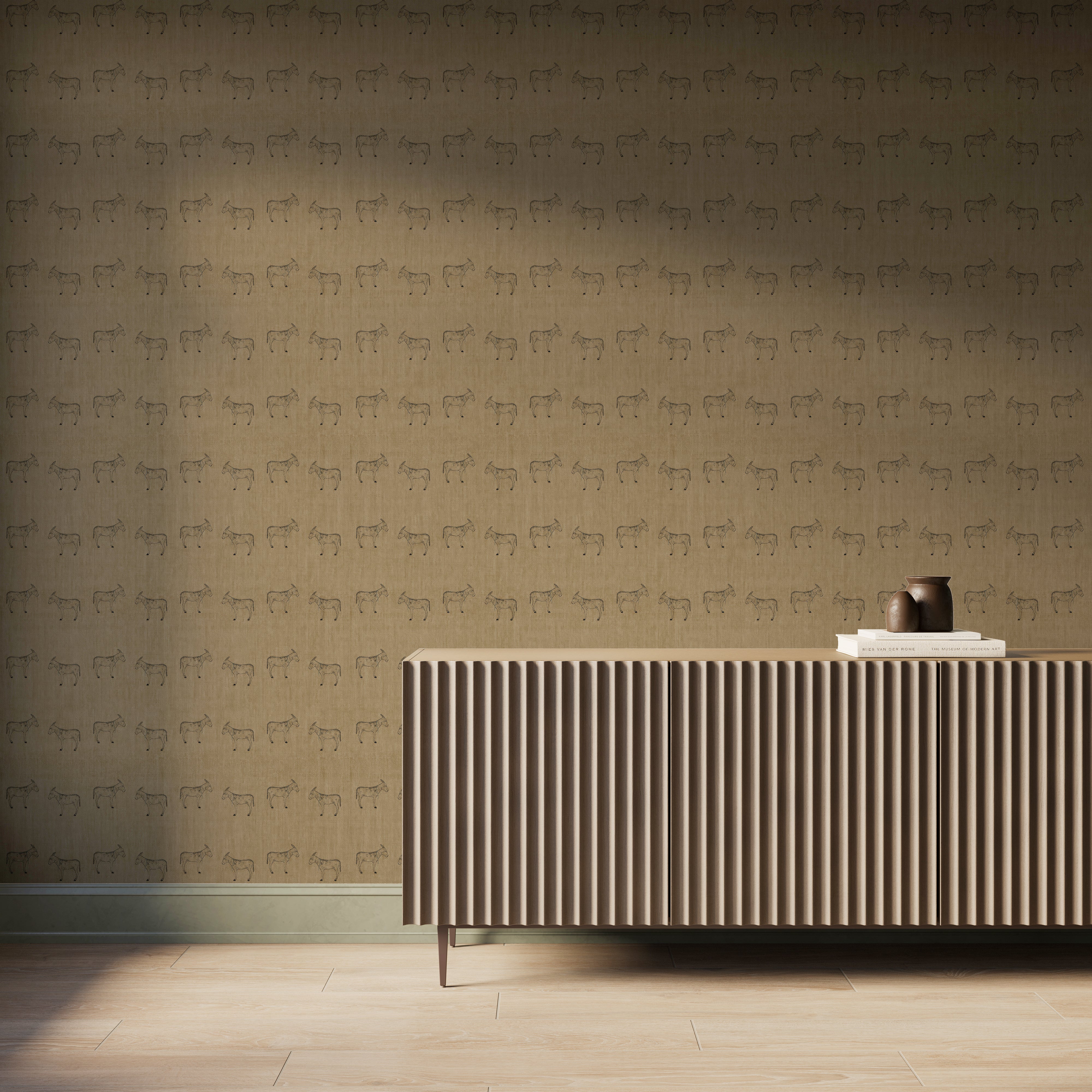 Porter Wallpaper in Tan I, 52" x 132"
