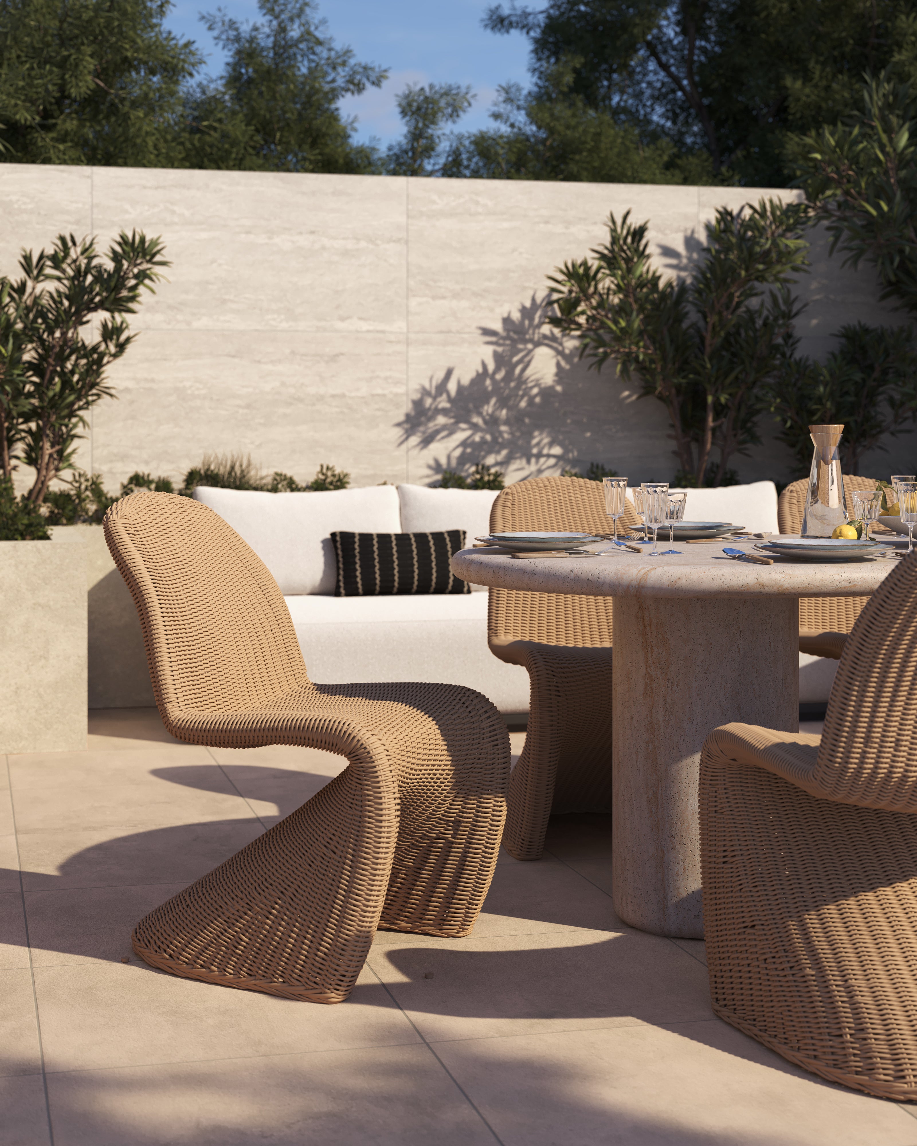 Calandor Outdoor Dining Chair in Vintage Natural