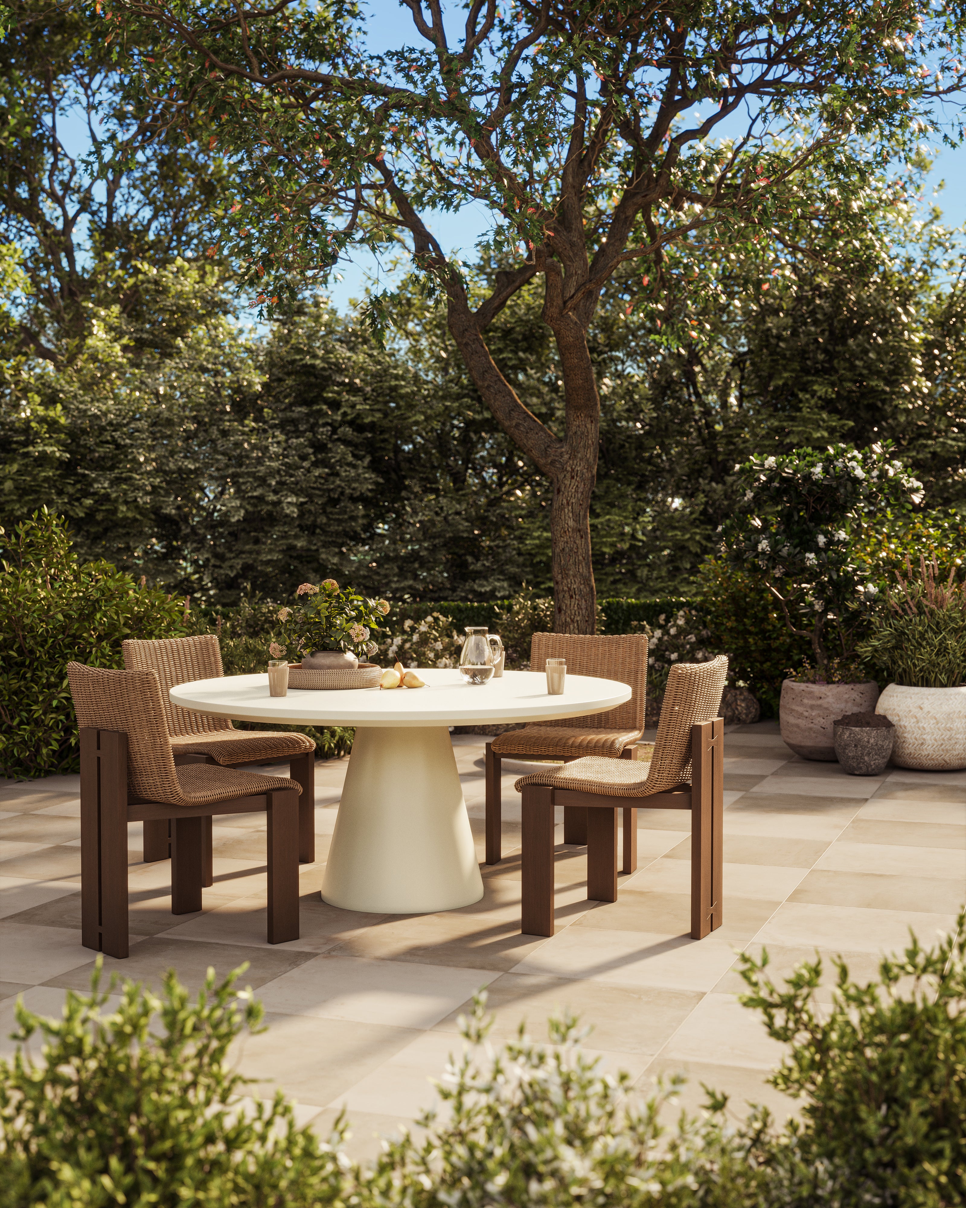 Marinell Outdoor Dining Chair in Faux Hyacinth