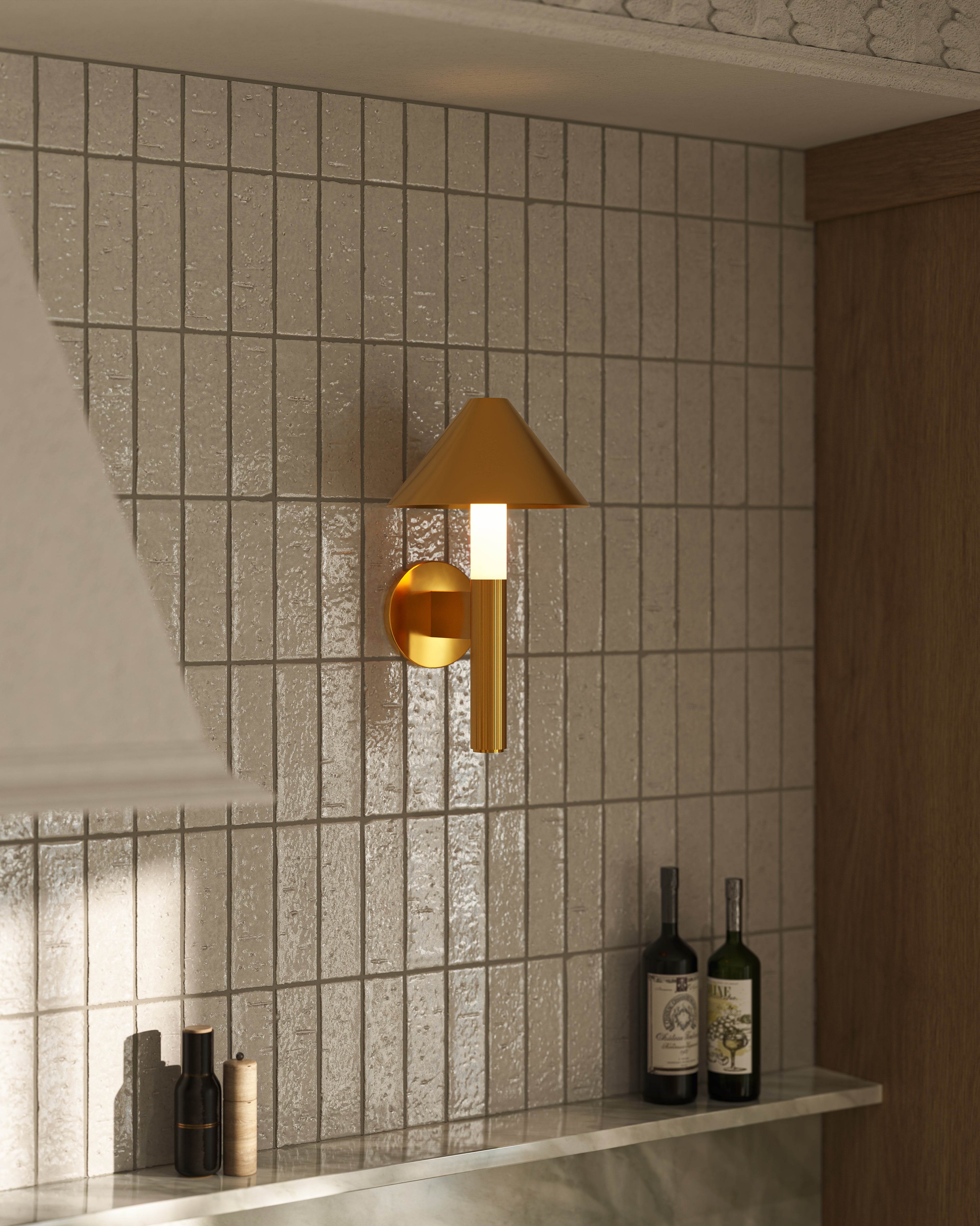 Elias 2 x 8 Glossy Brick Tile in Snowflake