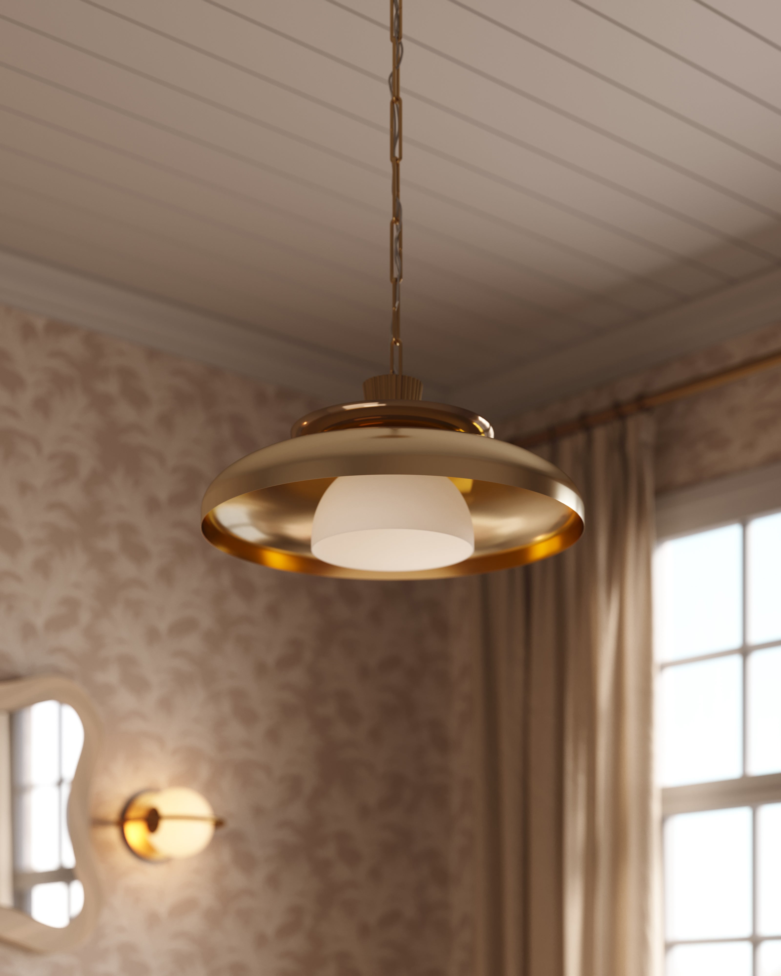 Carly 22" Pendant in Vintage Brass