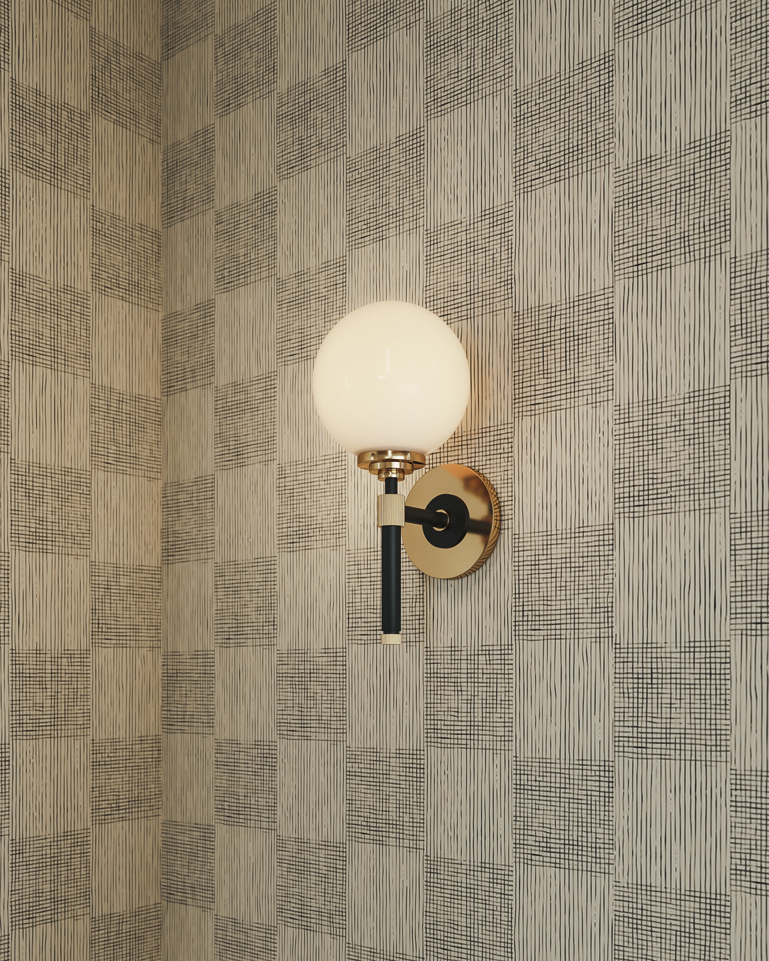 Gibson Globe Wall Sconce in Aged Old Bronze