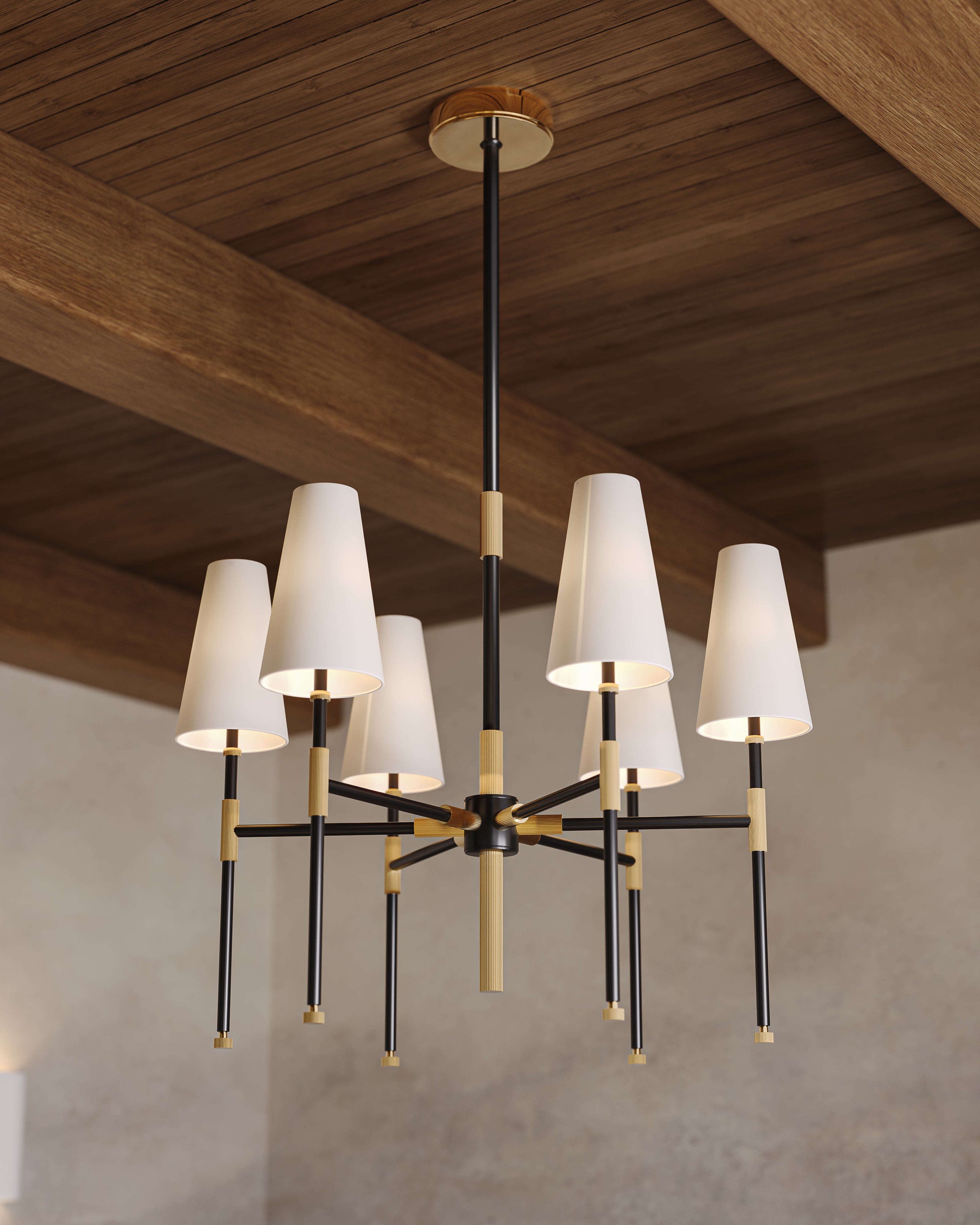 Gibson 6-Light Chandelier in Aged Old Bronze