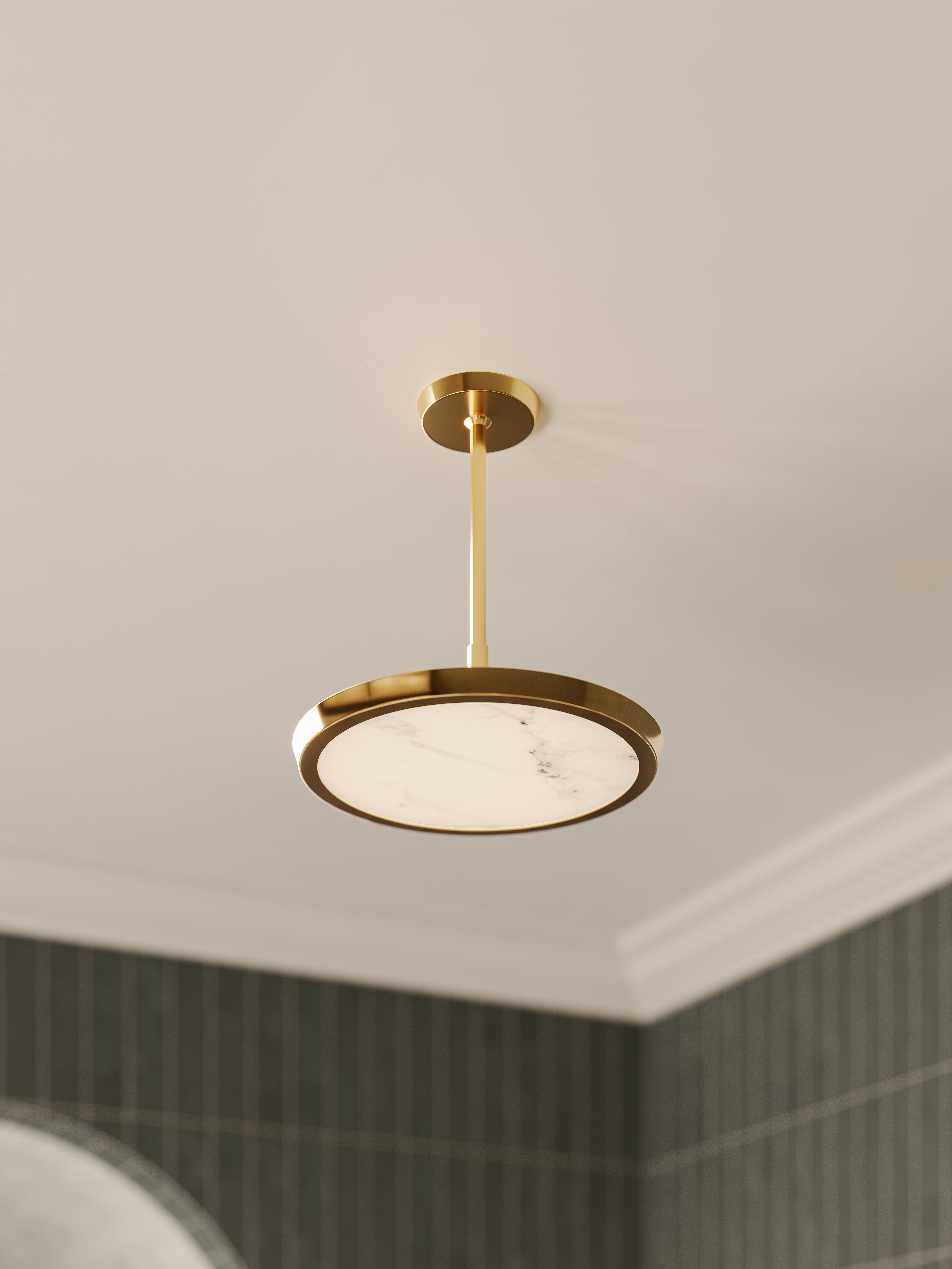 Hurley 15.5" Pendant In Aged Brass
