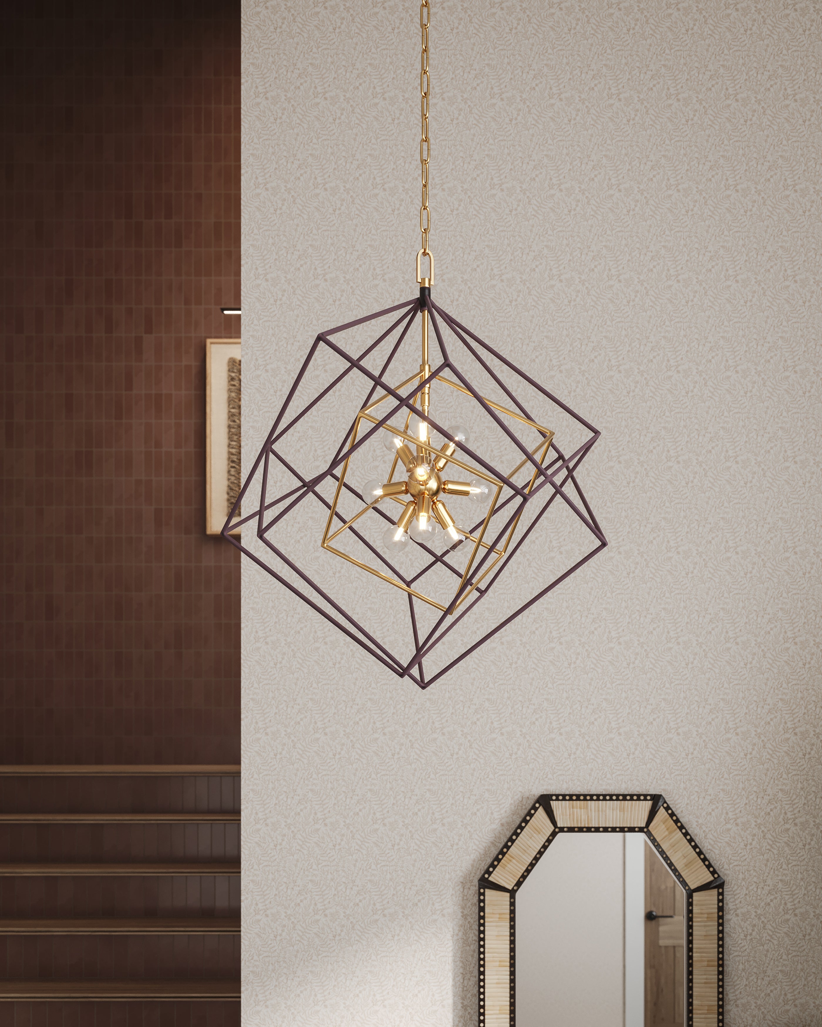 Osborne 26" Chandelier in Aged Brass