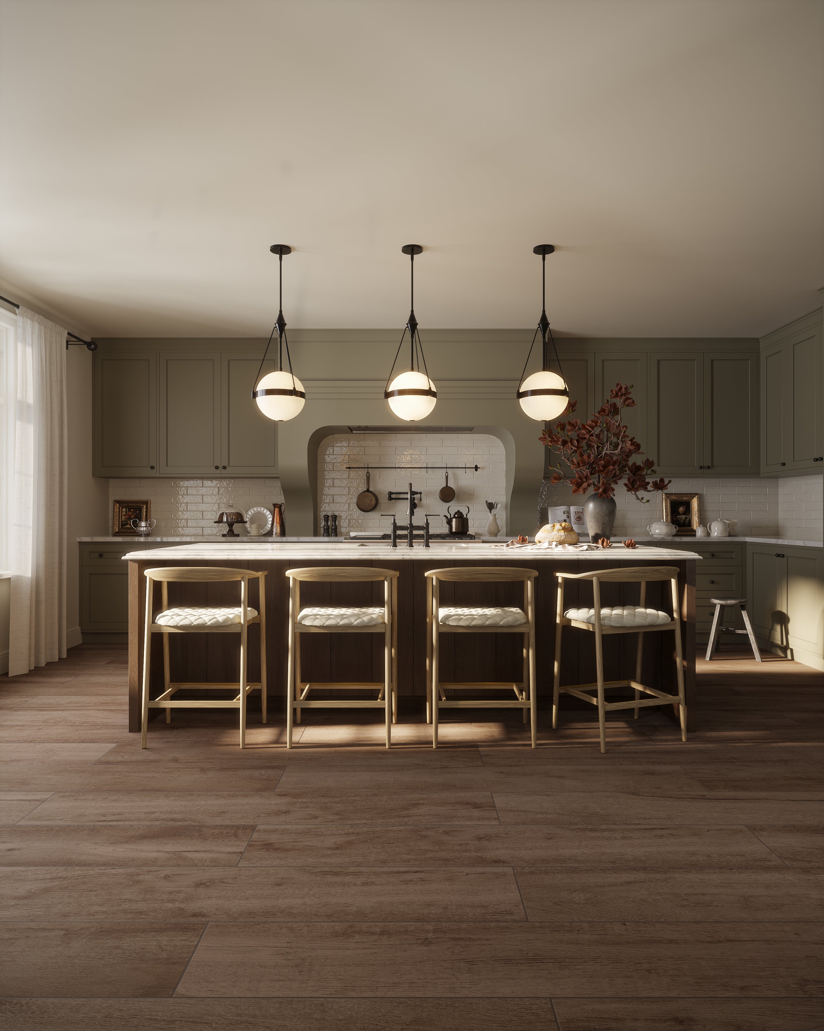 Nora 8x48 Matte Porcelain Tile in Espresso