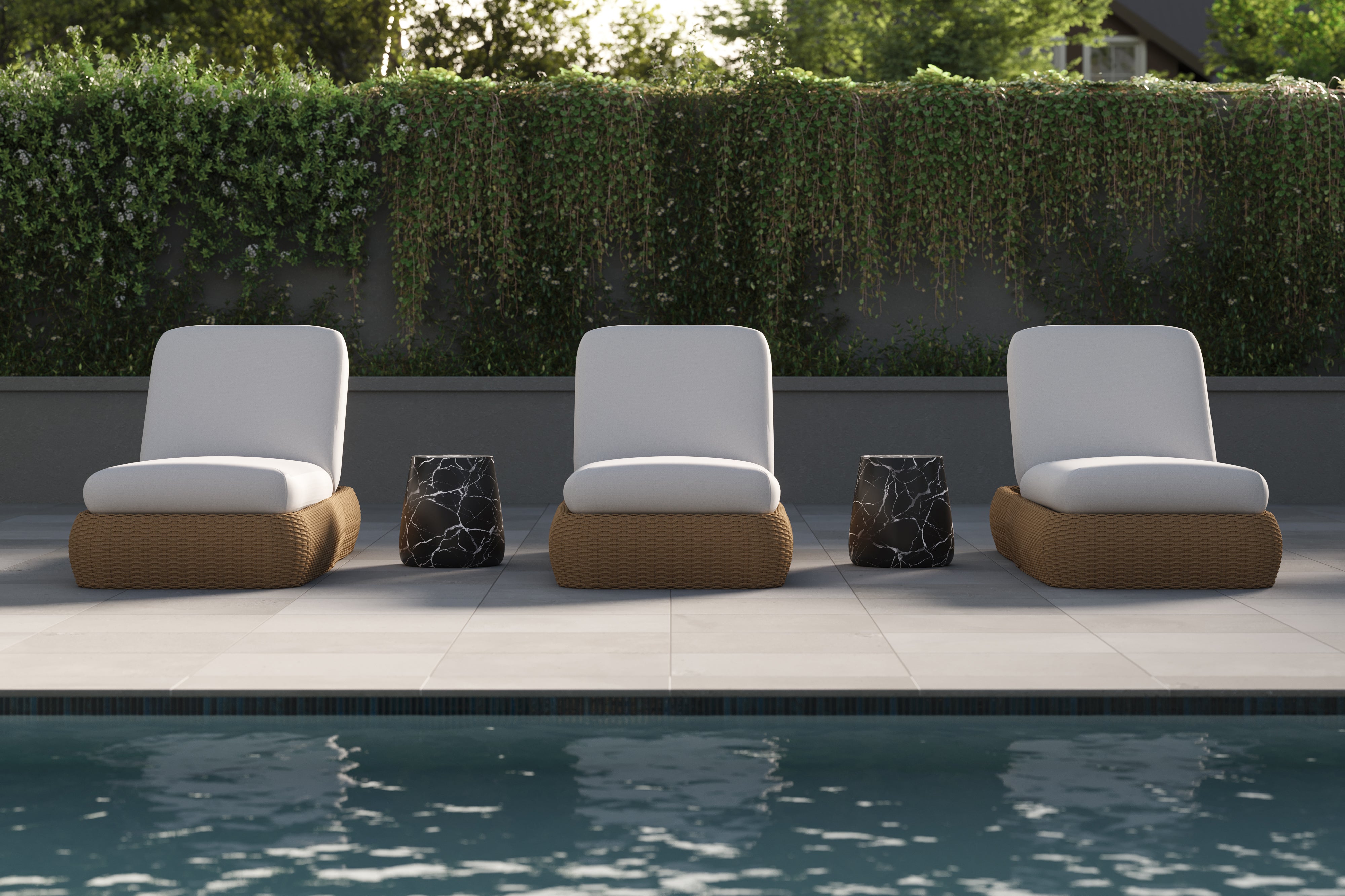 Solena Outdoor Lounger in White