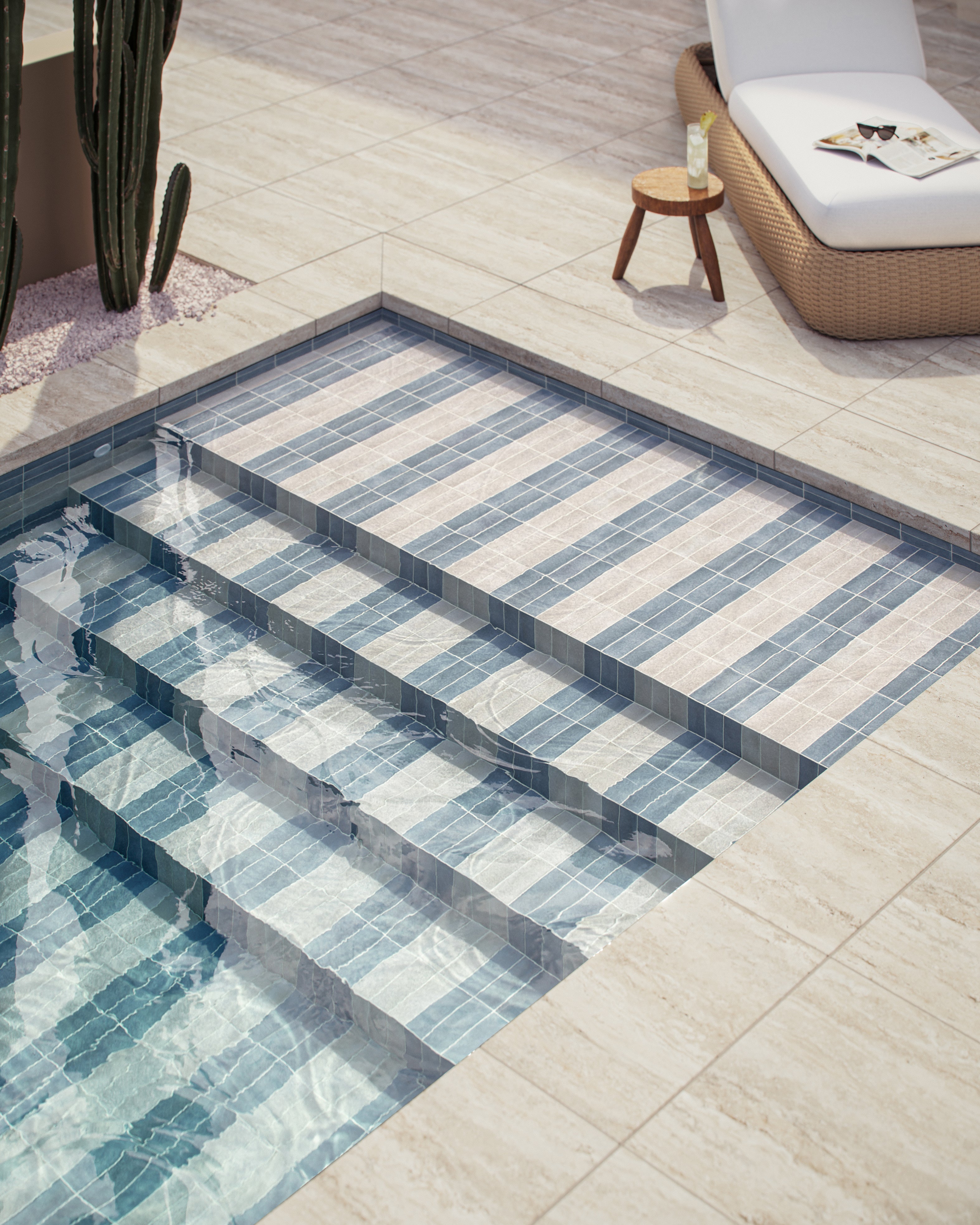 Natasha 2 x 6 Glossy Porcelain Tile in Canvas
