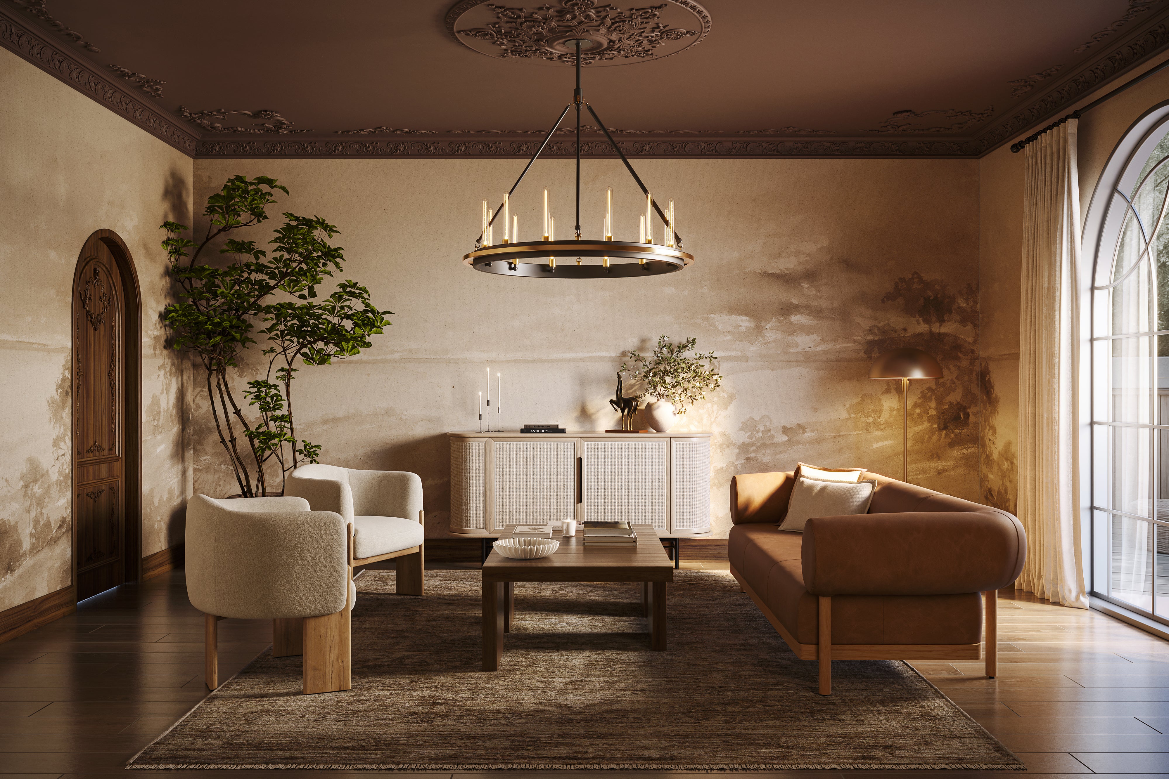 Haverford Rug in Bronze / Oat