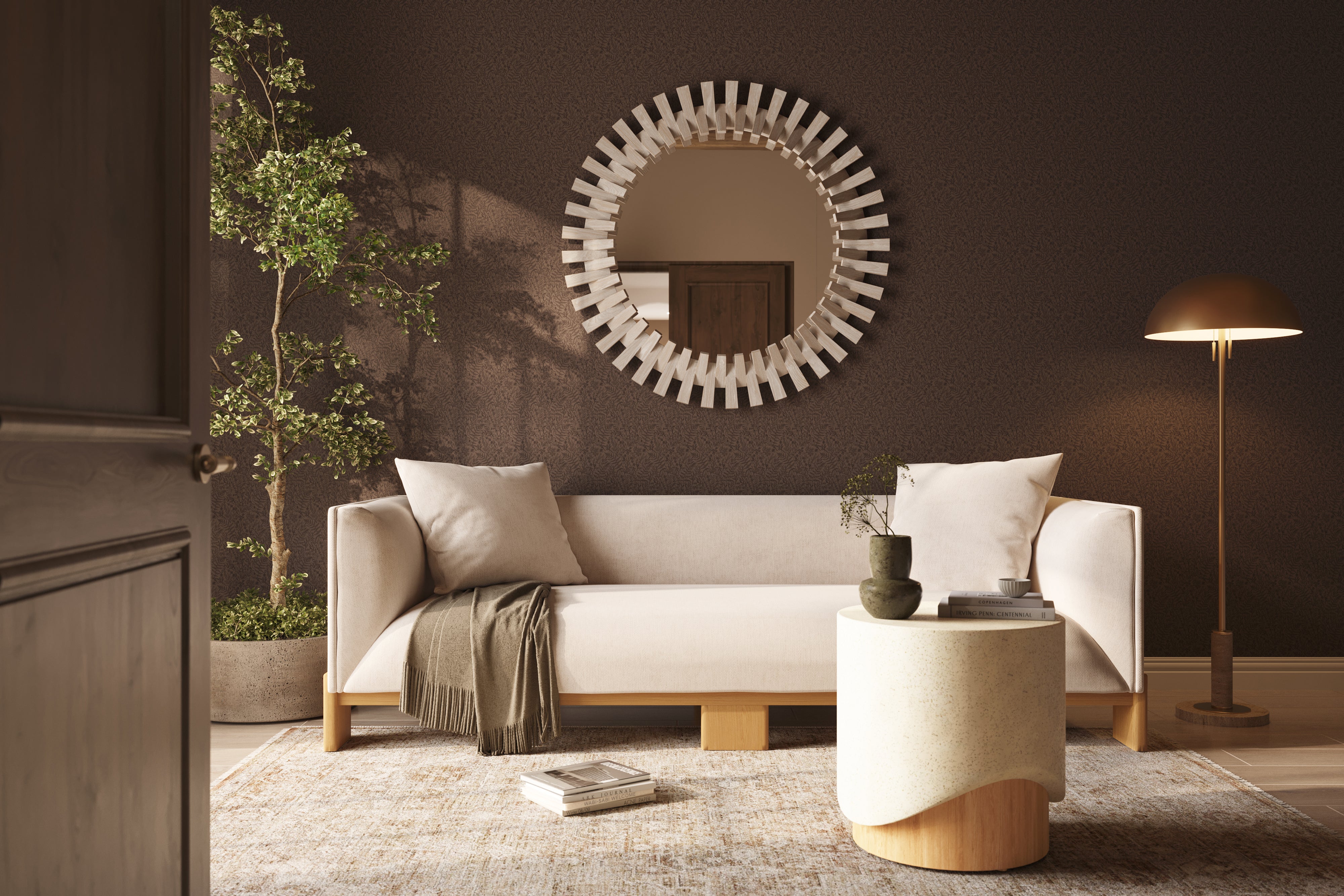 Haverford Rug in Bone / Bronze