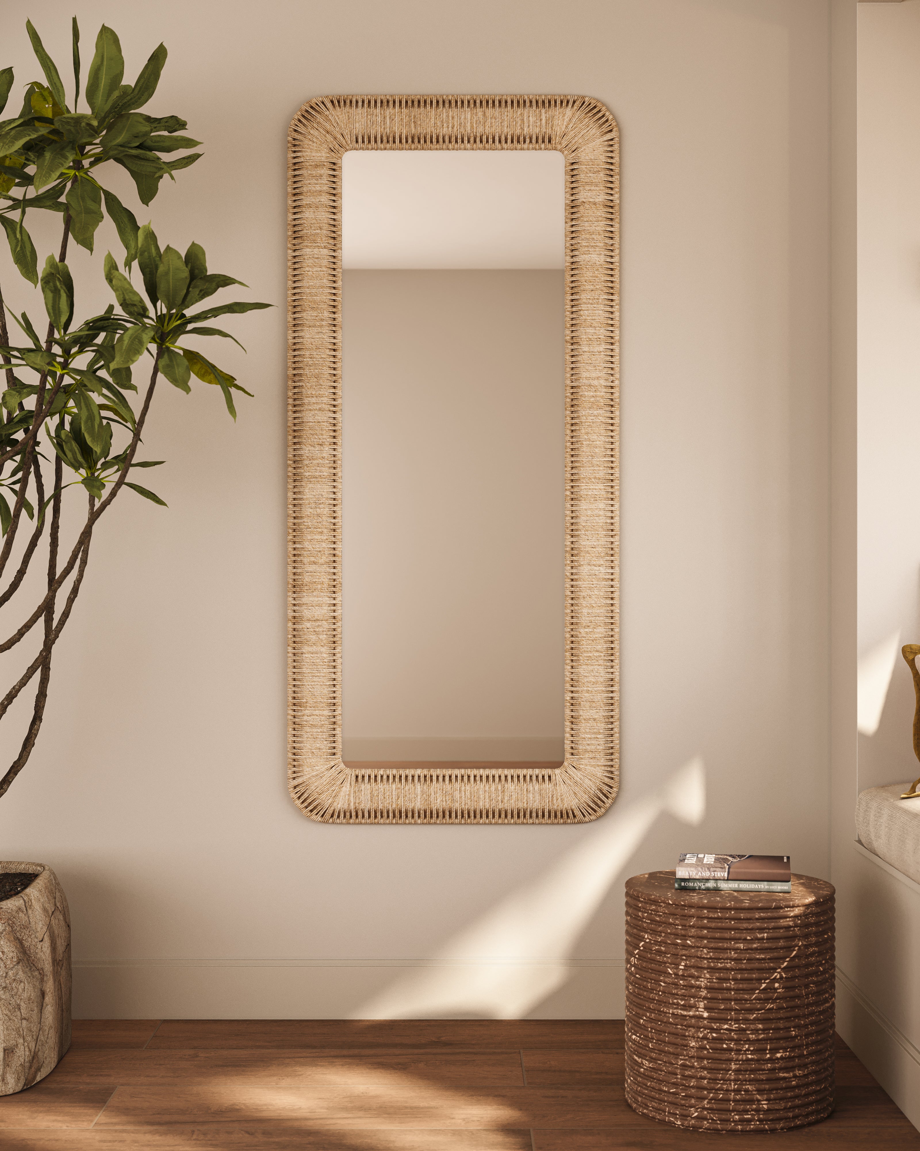 Fioren Floor Mirror in Natural