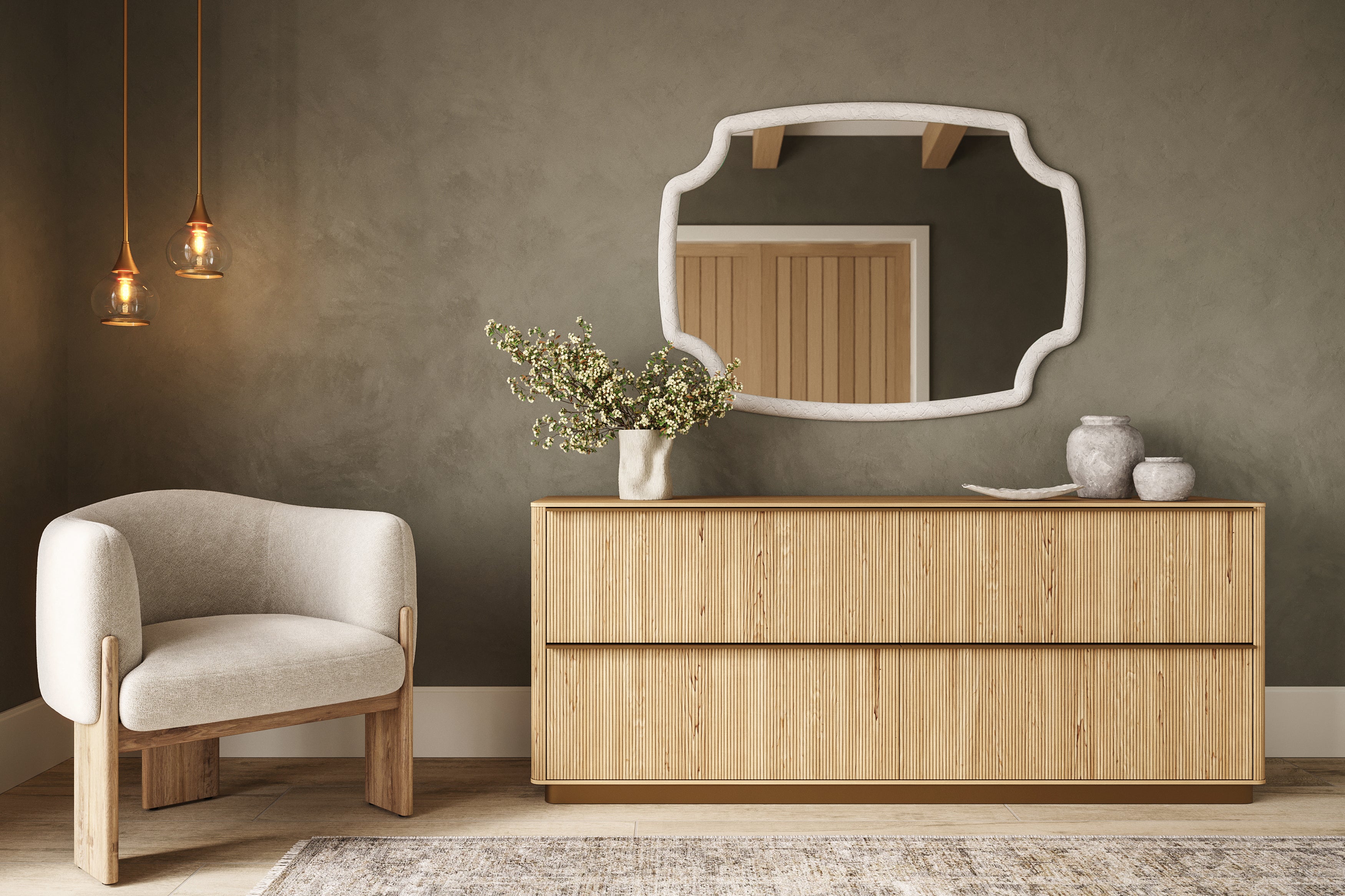 Nora 8x48 Matte Porcelain Tile in Crema