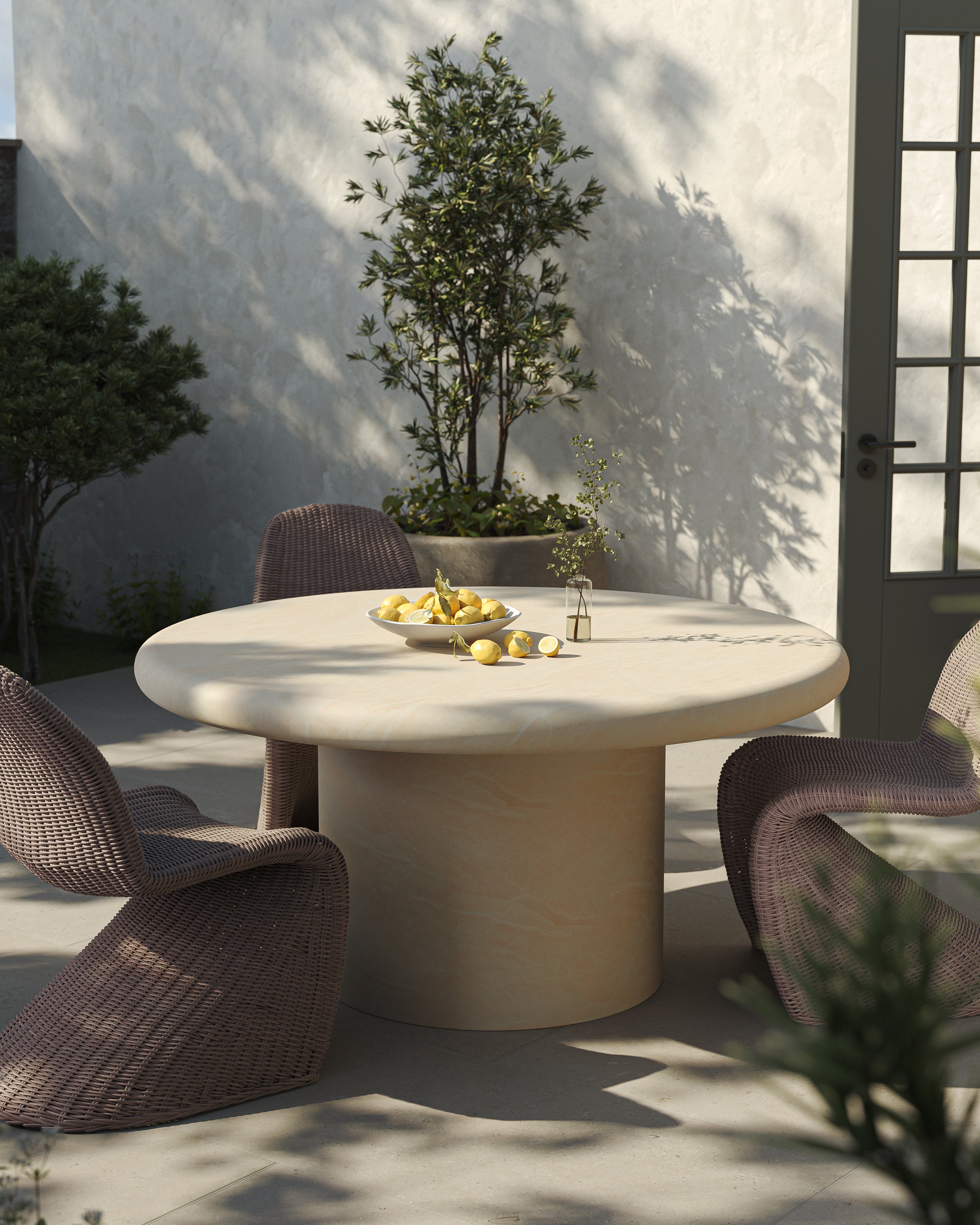 Calandor Outdoor Dining Chair in Tanned Weave