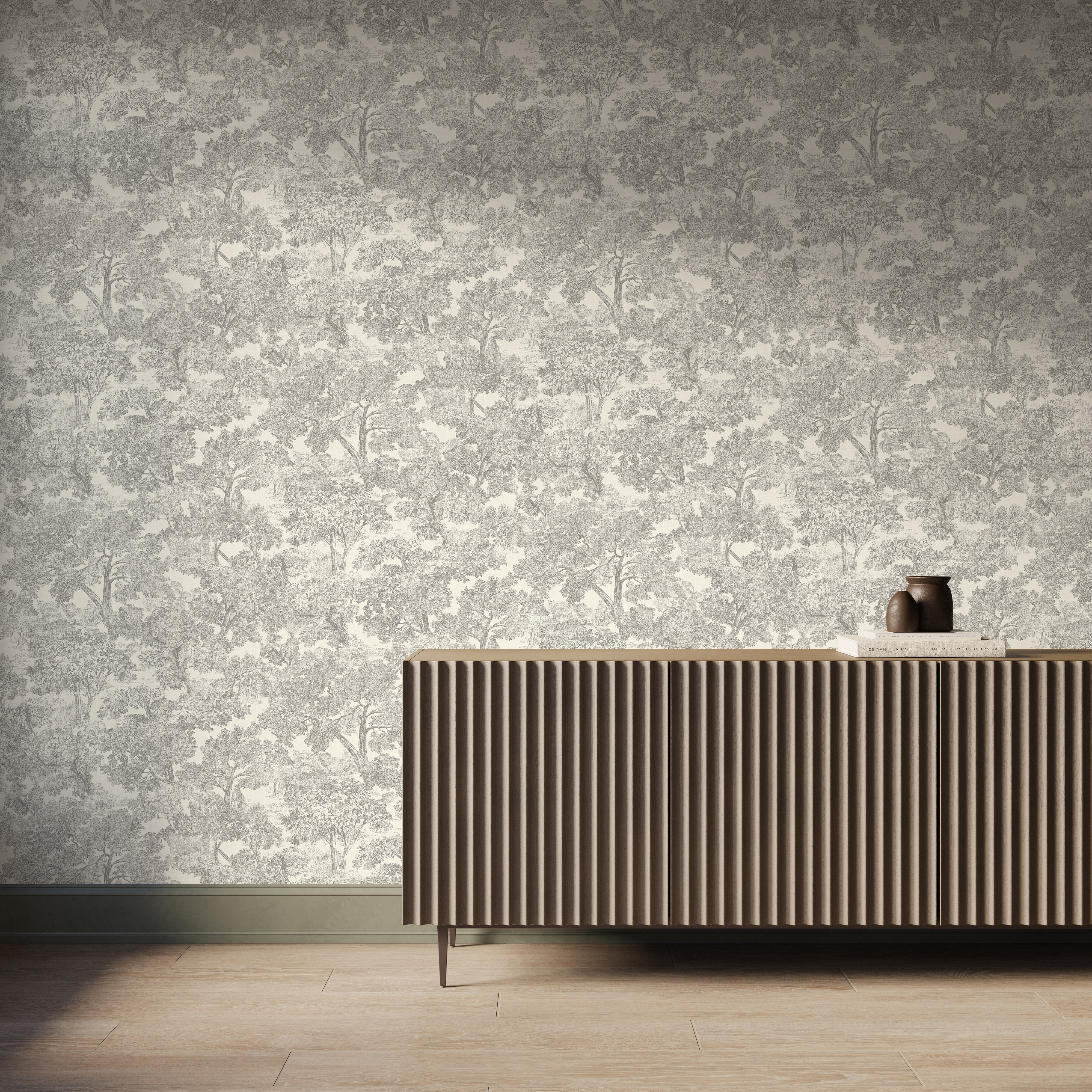 Luma Wallpaper in Grey
