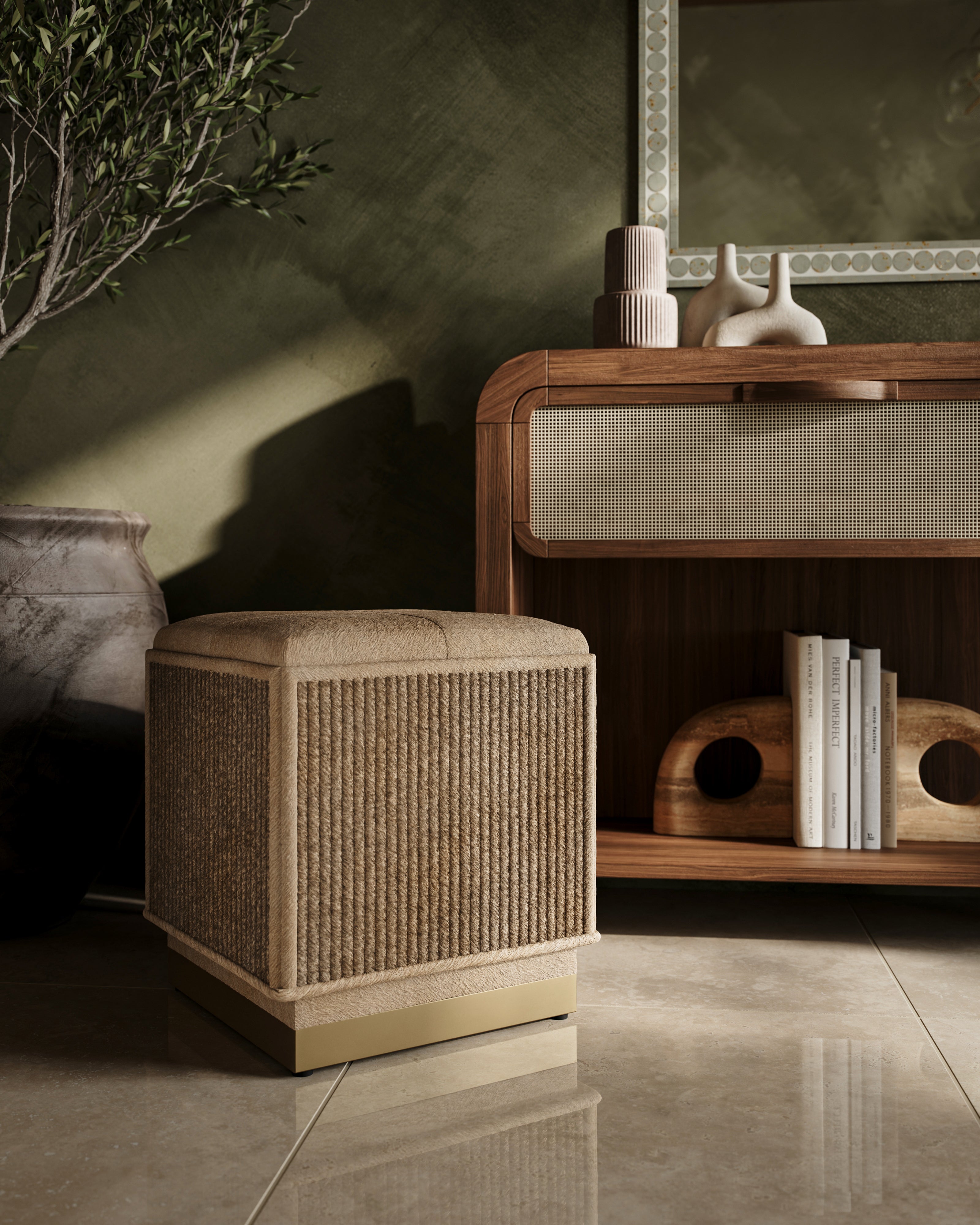 Orvius Ottoman in Tan