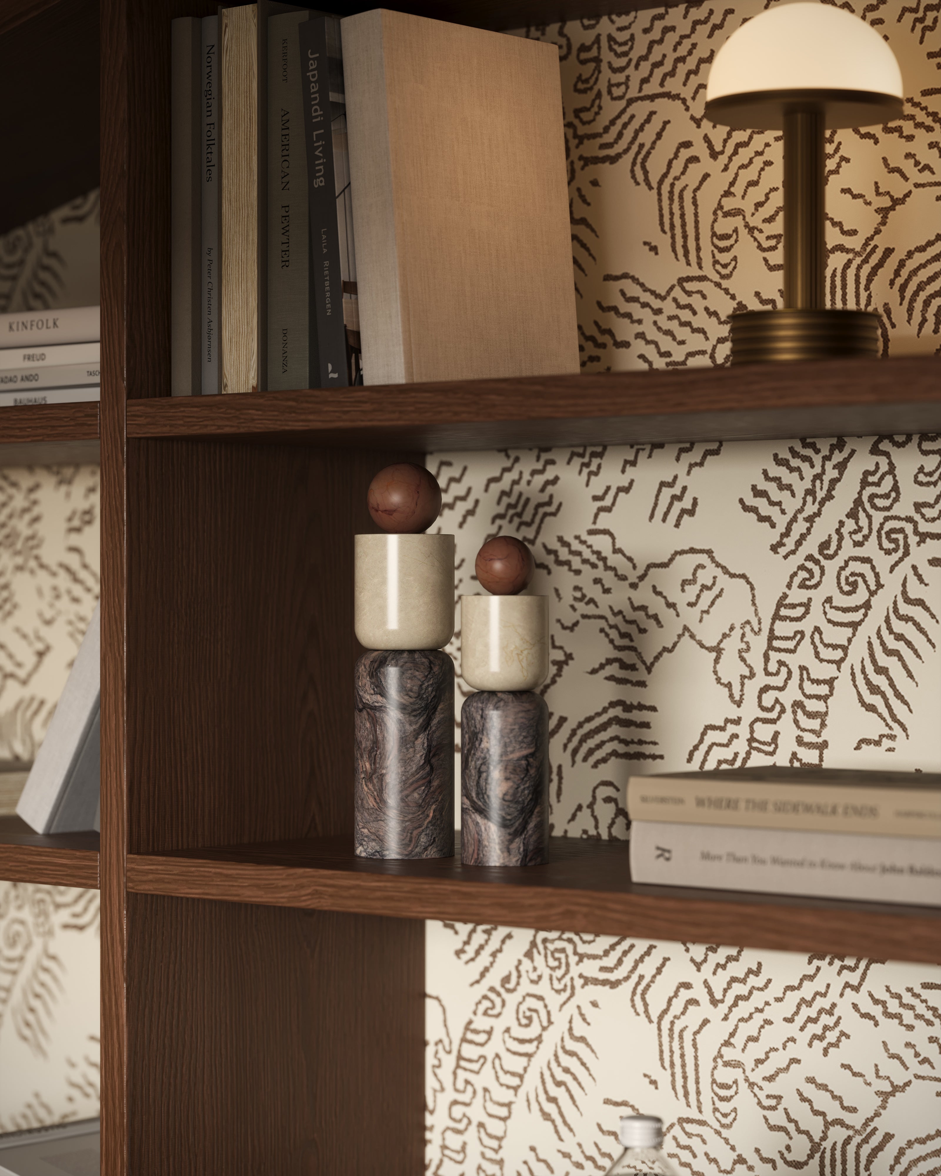 Plateau Wallpaper in Taupe II, 52" x 132"