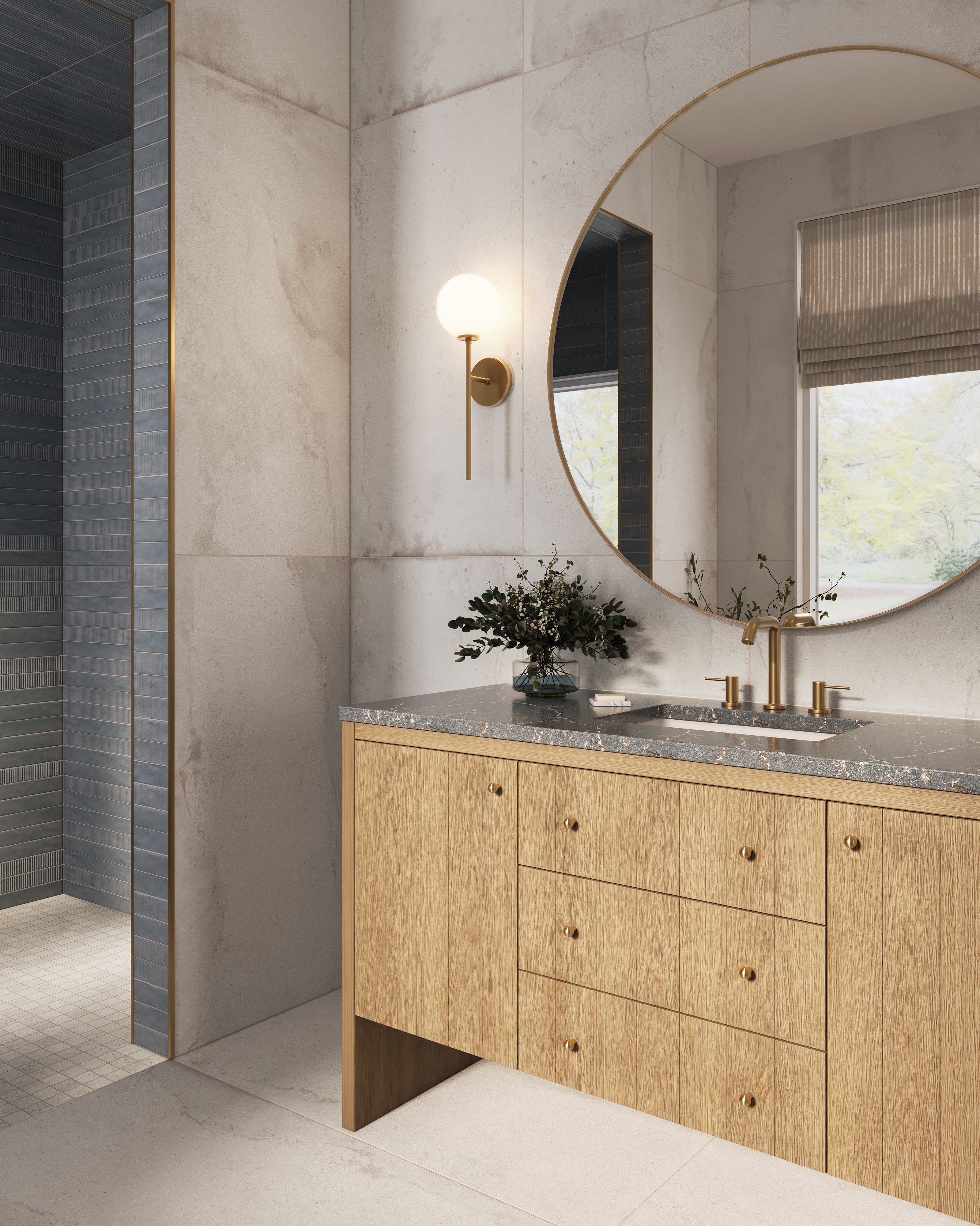 Hailey 20" 1 Light Wall/Vanity Light in Aged Gold/Opal Matte Glass