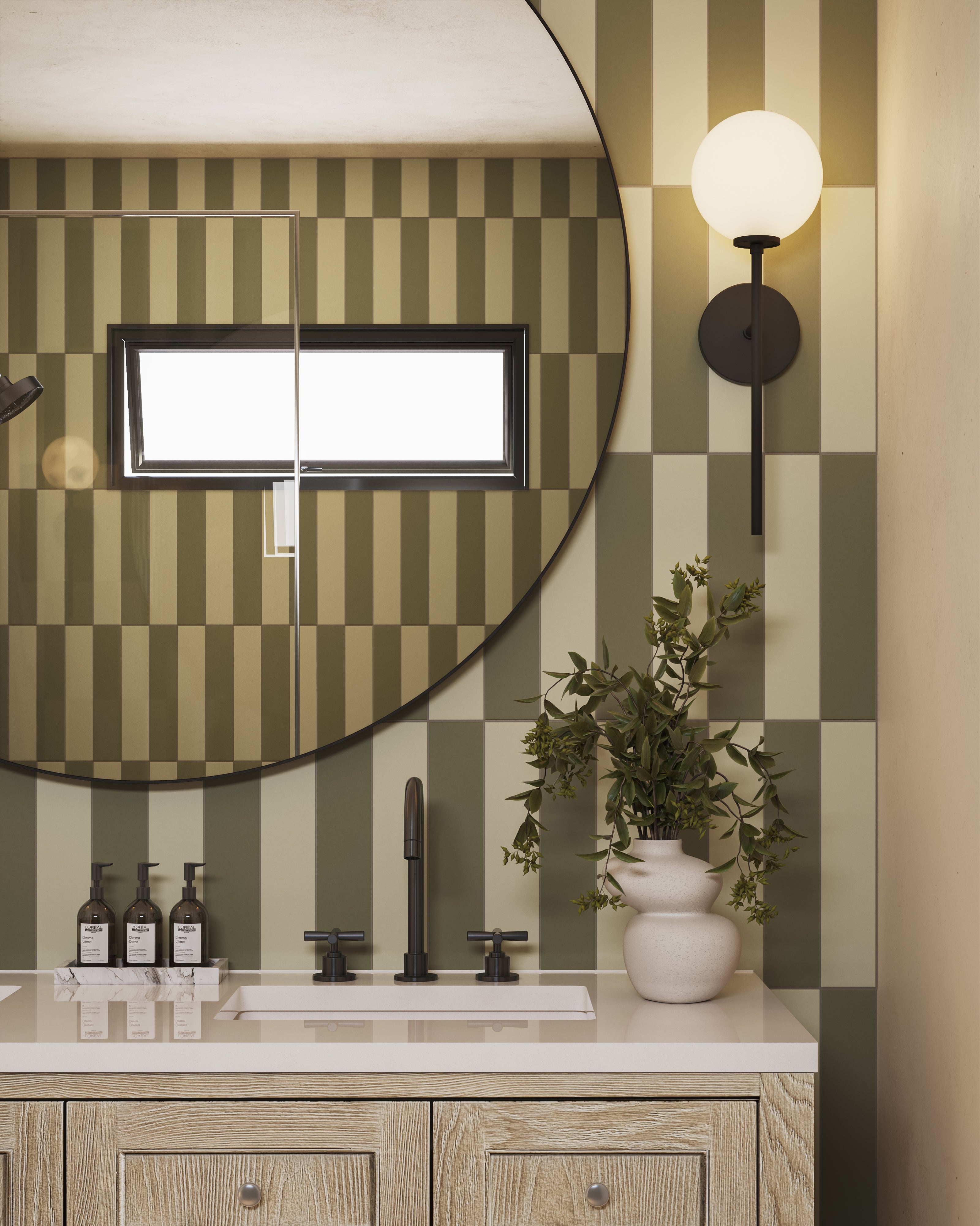 Hailey 20" 1 Light Wall/Vanity Light in Matte Black/Opal Matte Glass