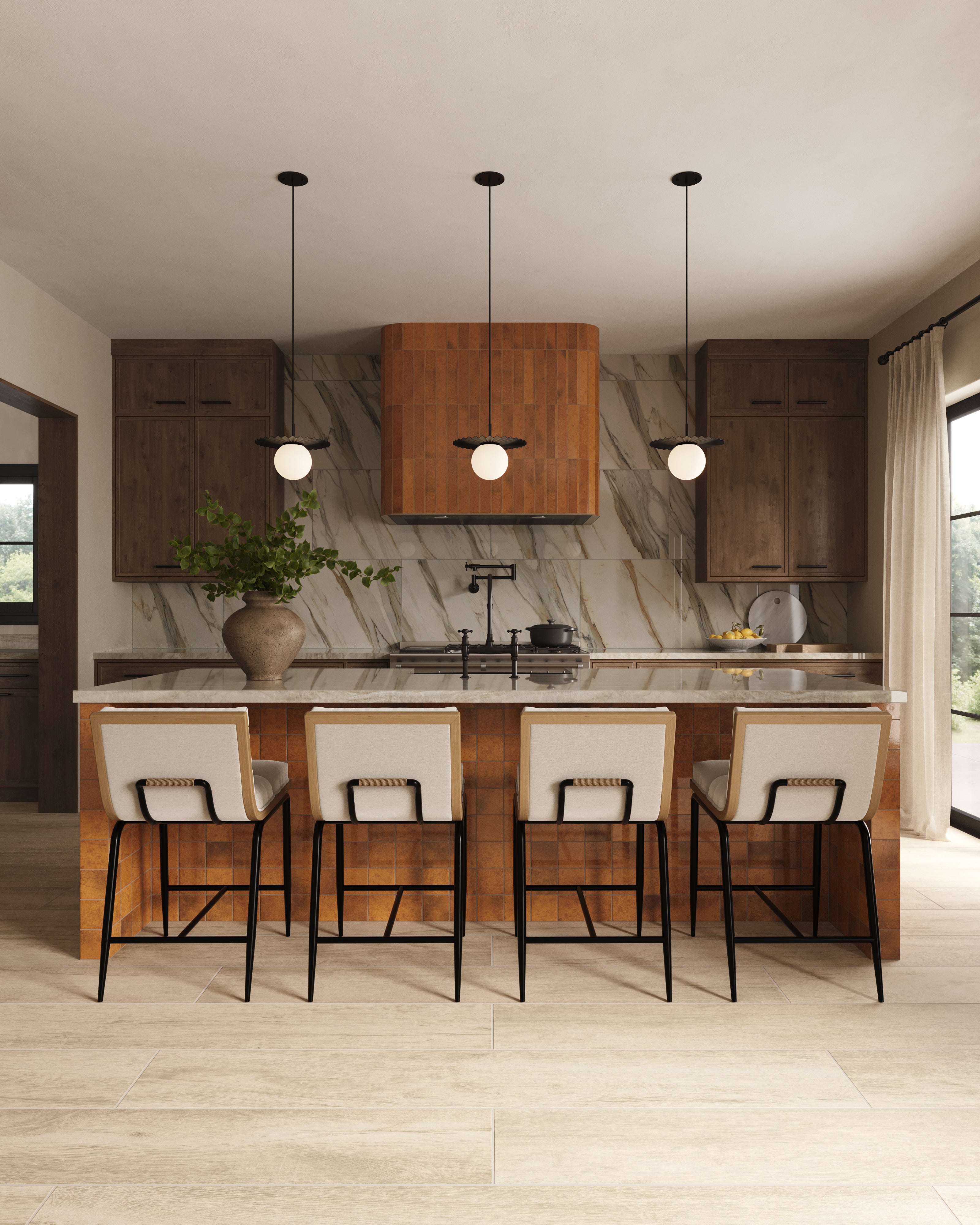 Georgia Counter Stool in White