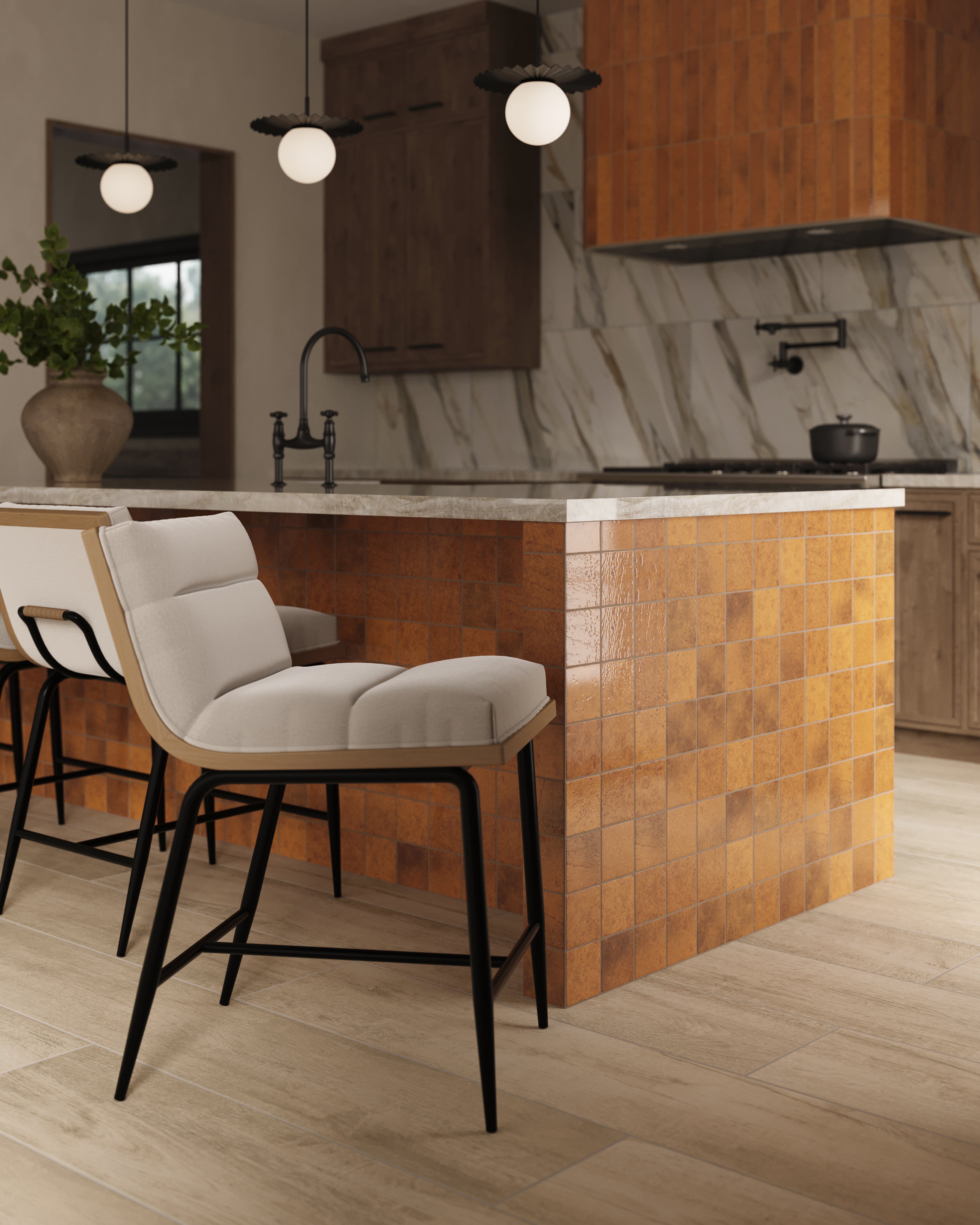 Georgia Counter Stool in White