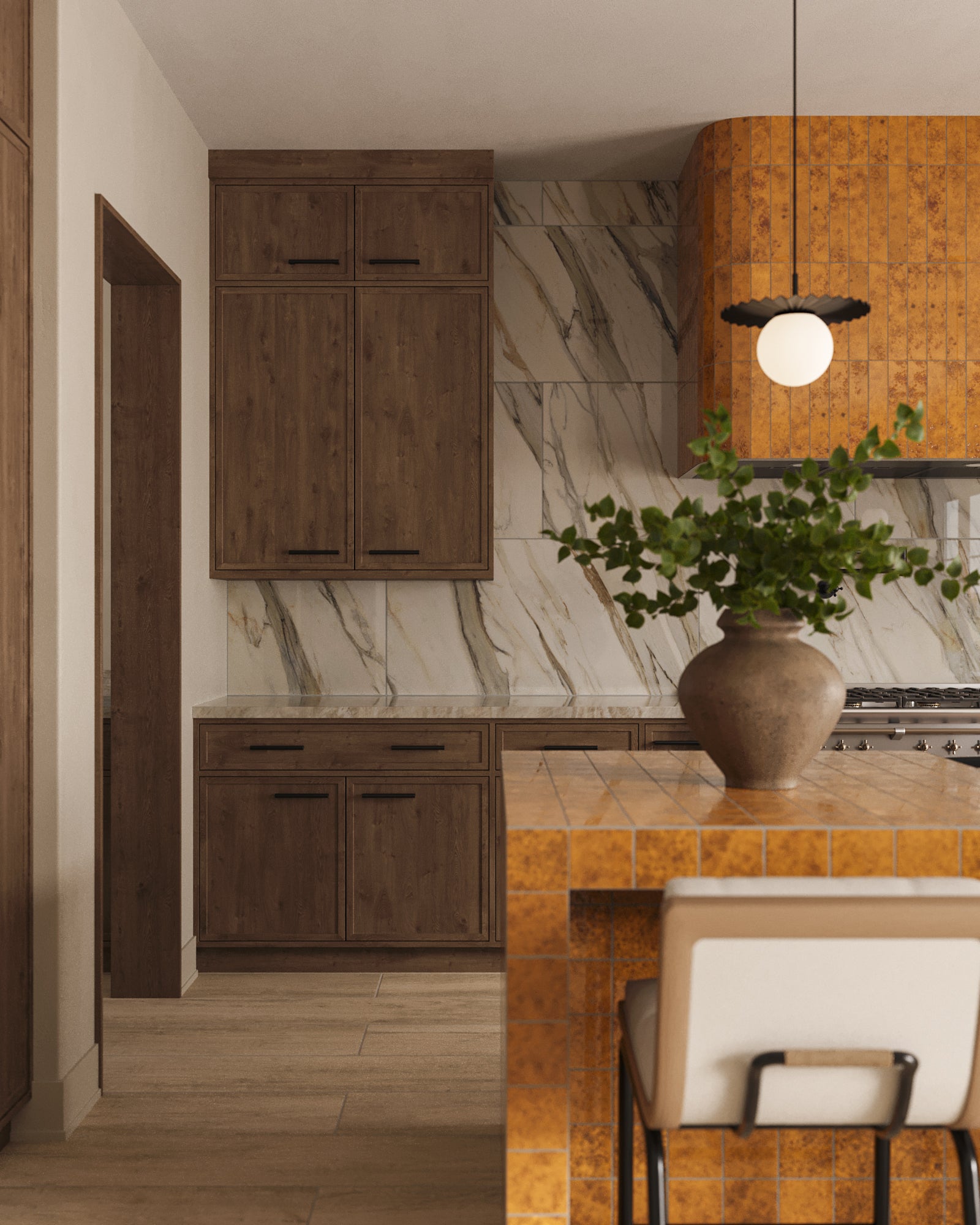 Aniston 24x48 Polished Porcelain Tile in Calacatta Cremo