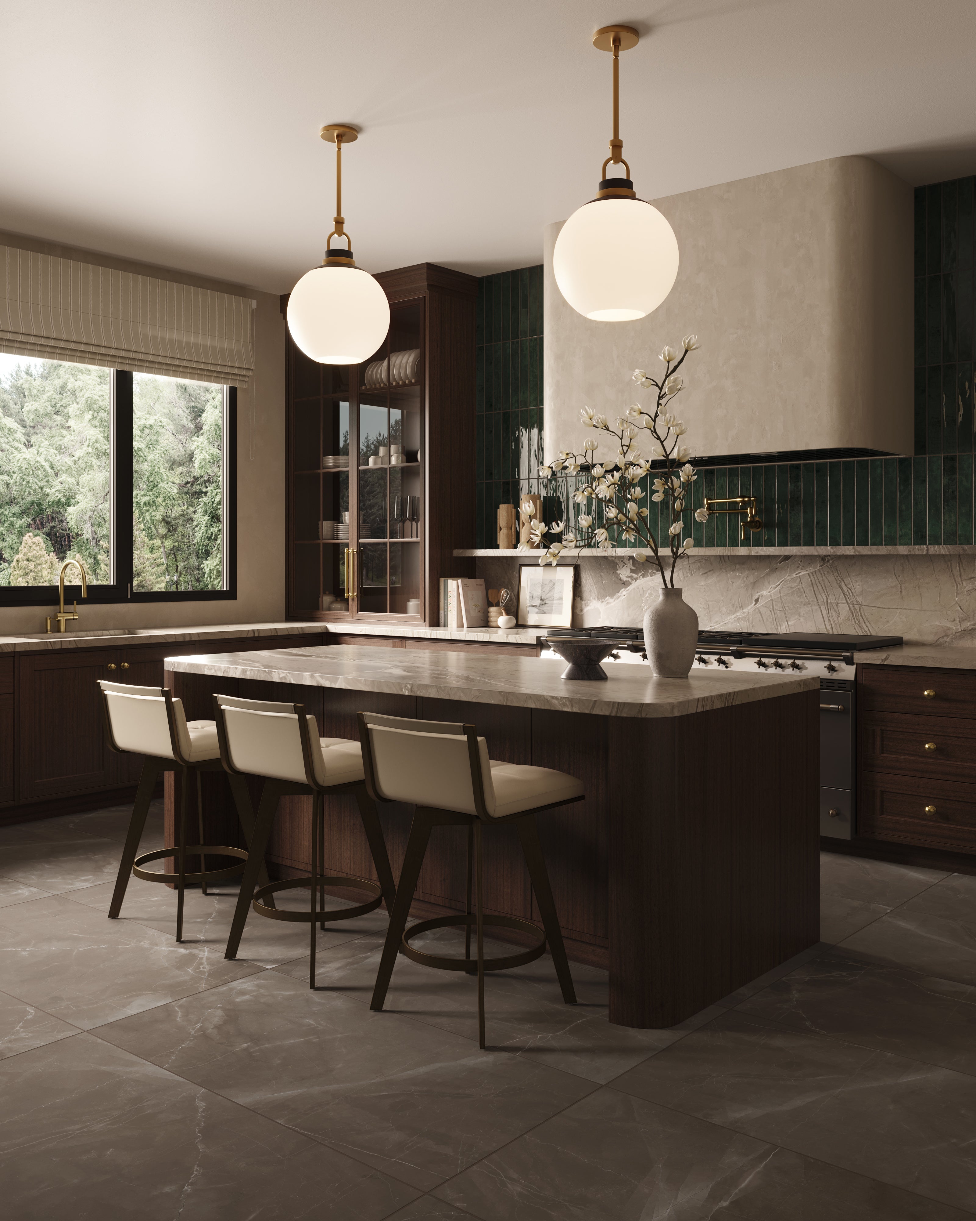 Jaden 2.5x16 Glossy Ceramic Tile in Hunter