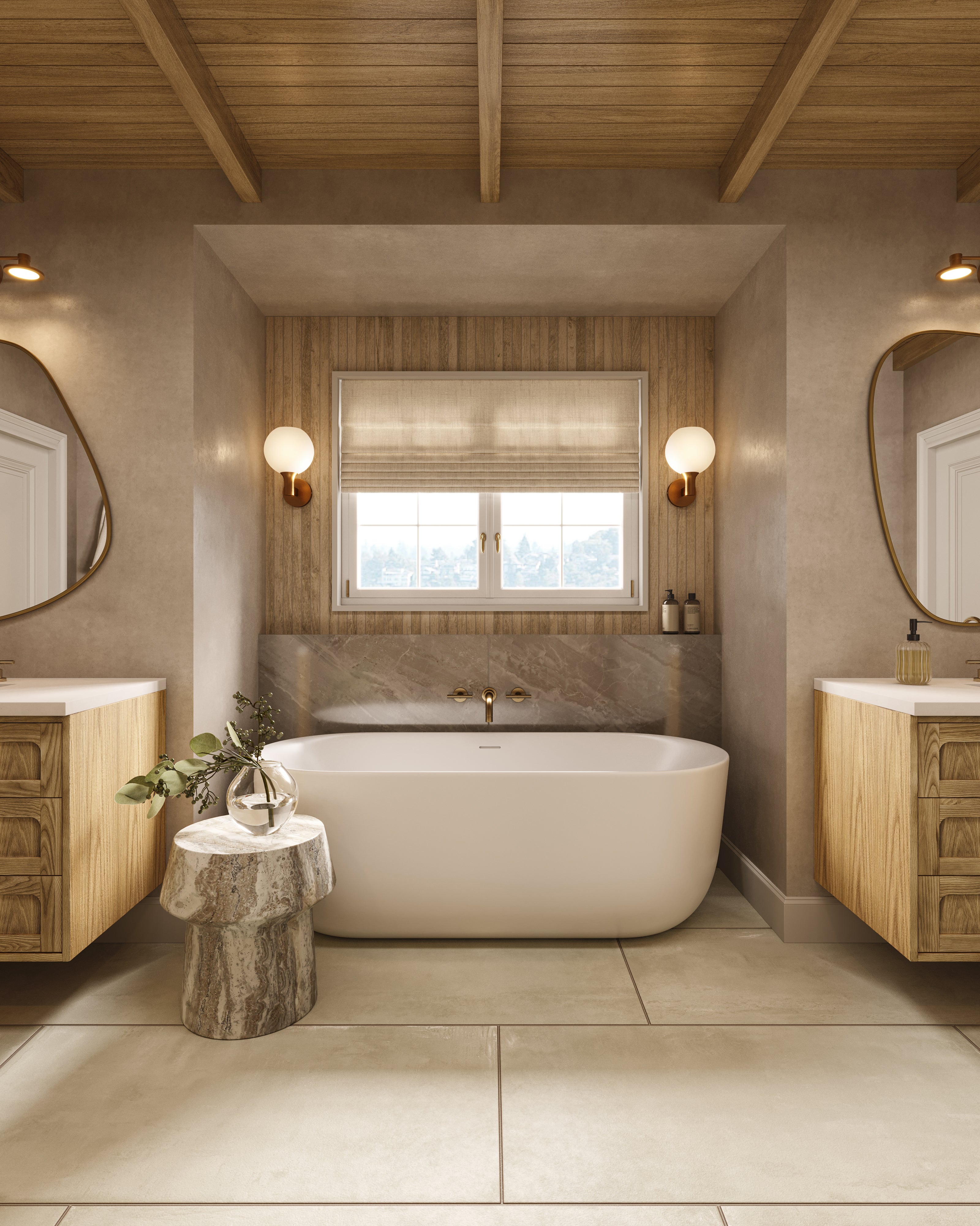 Elliot 24x48 Matte Porcelain Tile in White
