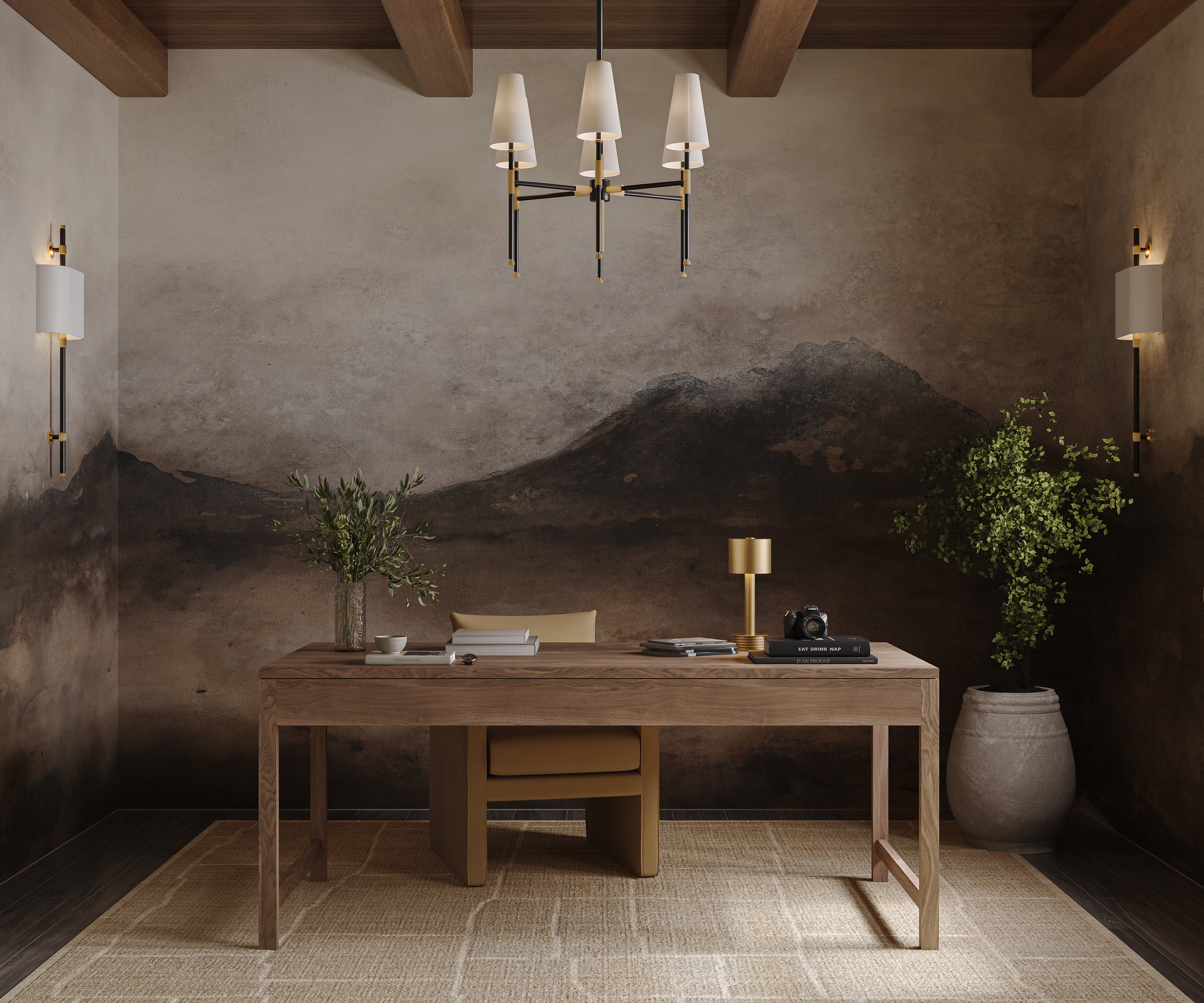Gibson 6-Light Chandelier in Aged Old Bronze
