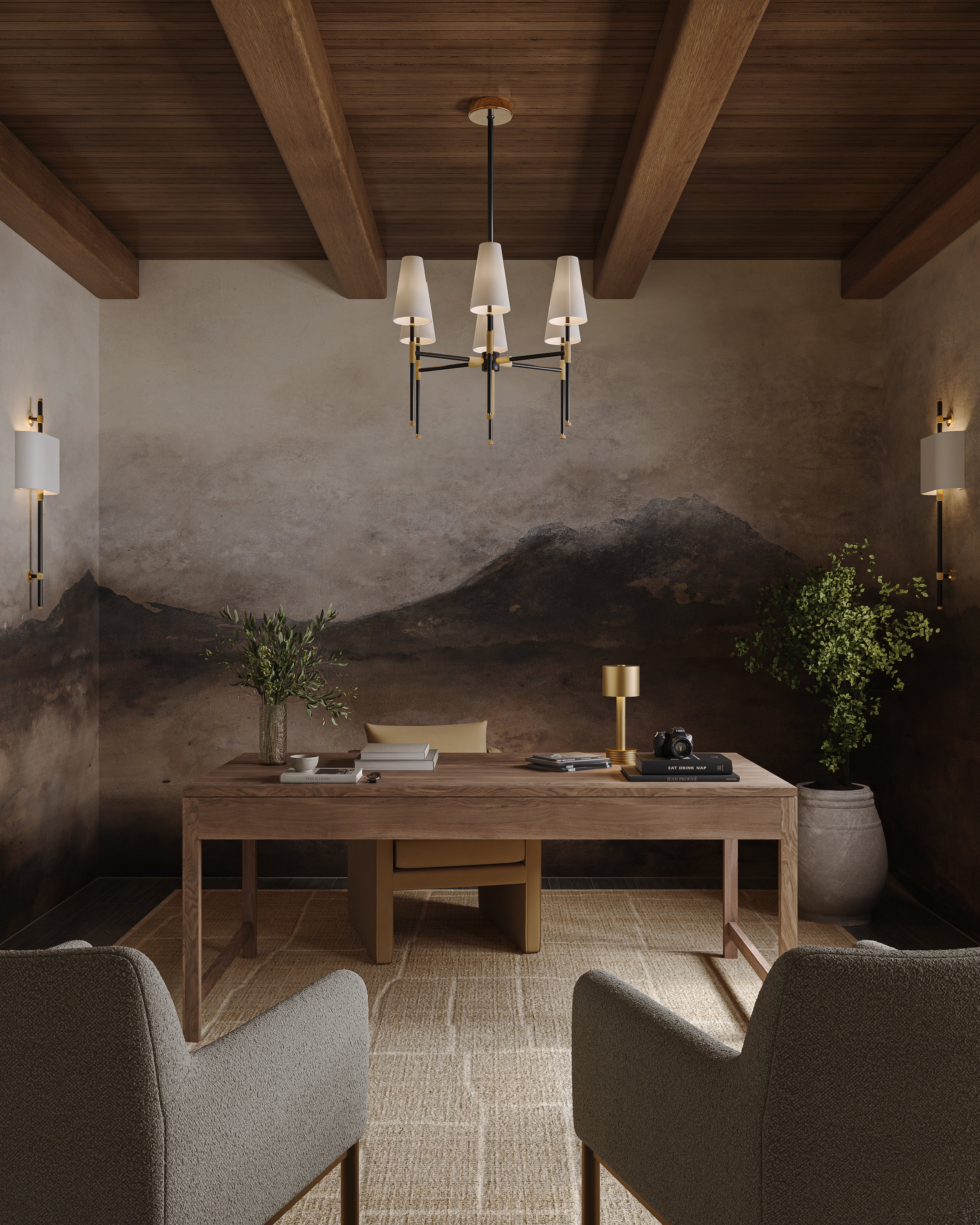 Gibson 6-Light Chandelier in Aged Old Bronze