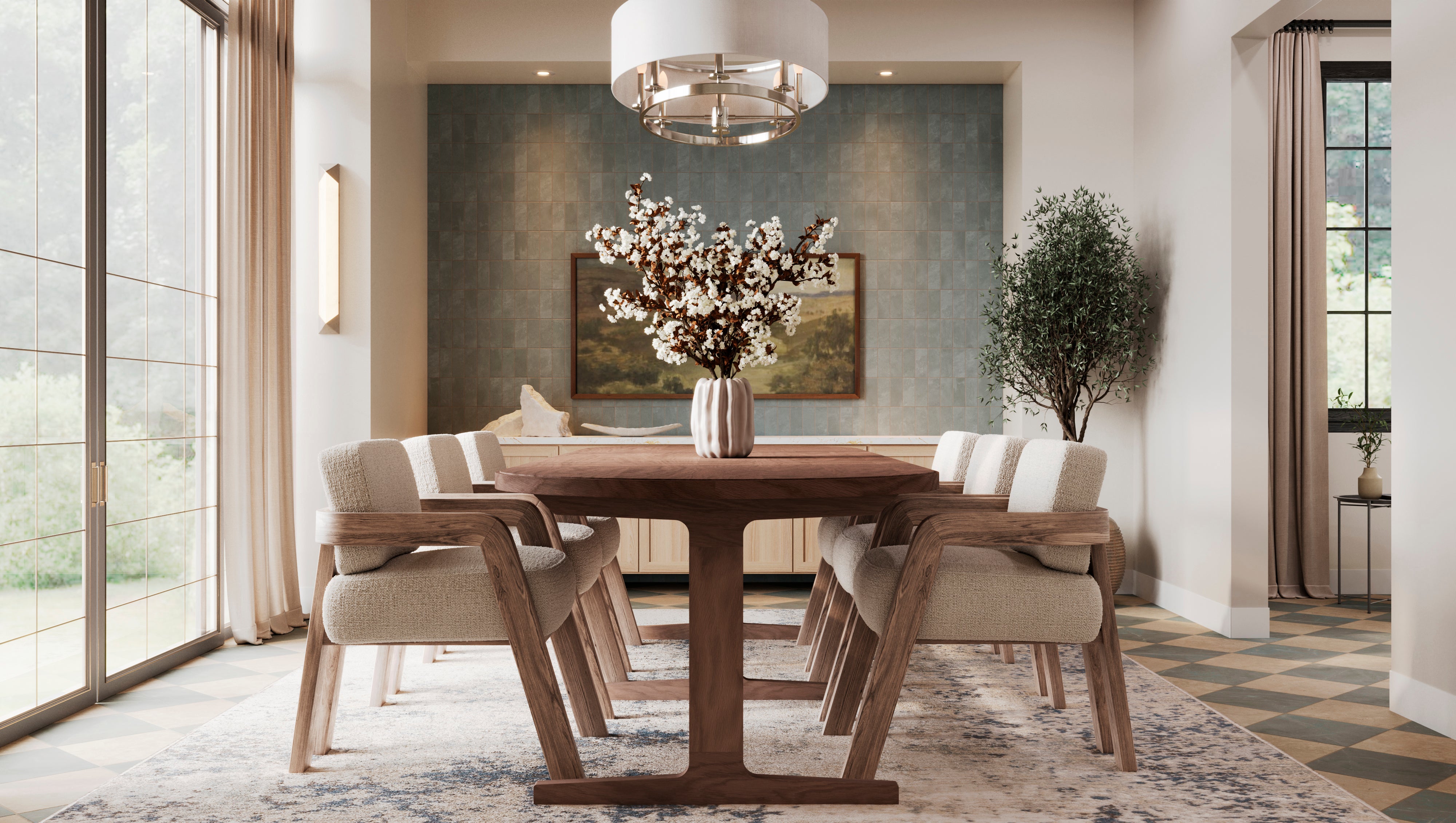 Armand Dining Chair in Matte/Bone