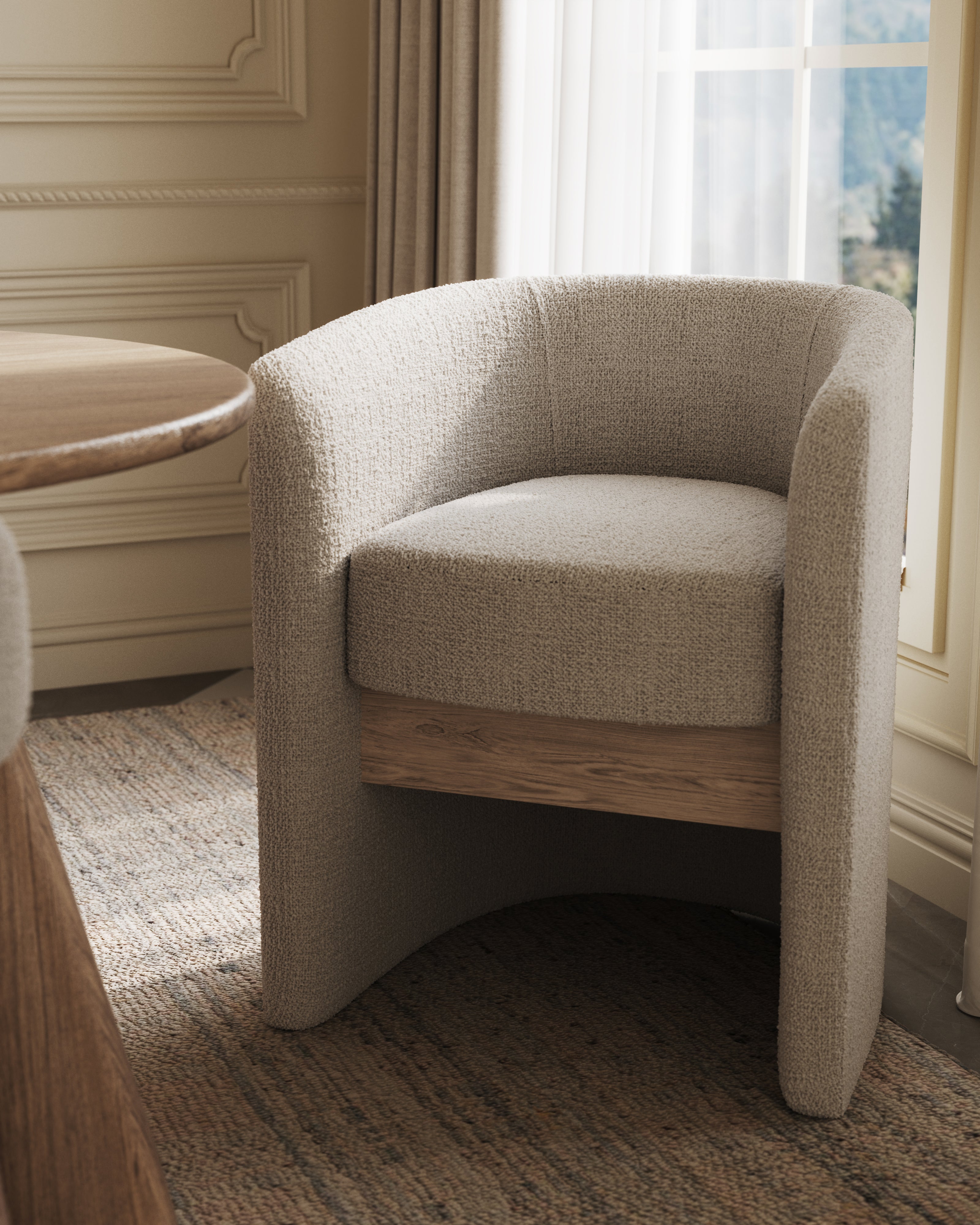 Gaspard Dining Chair in Matte/Bone