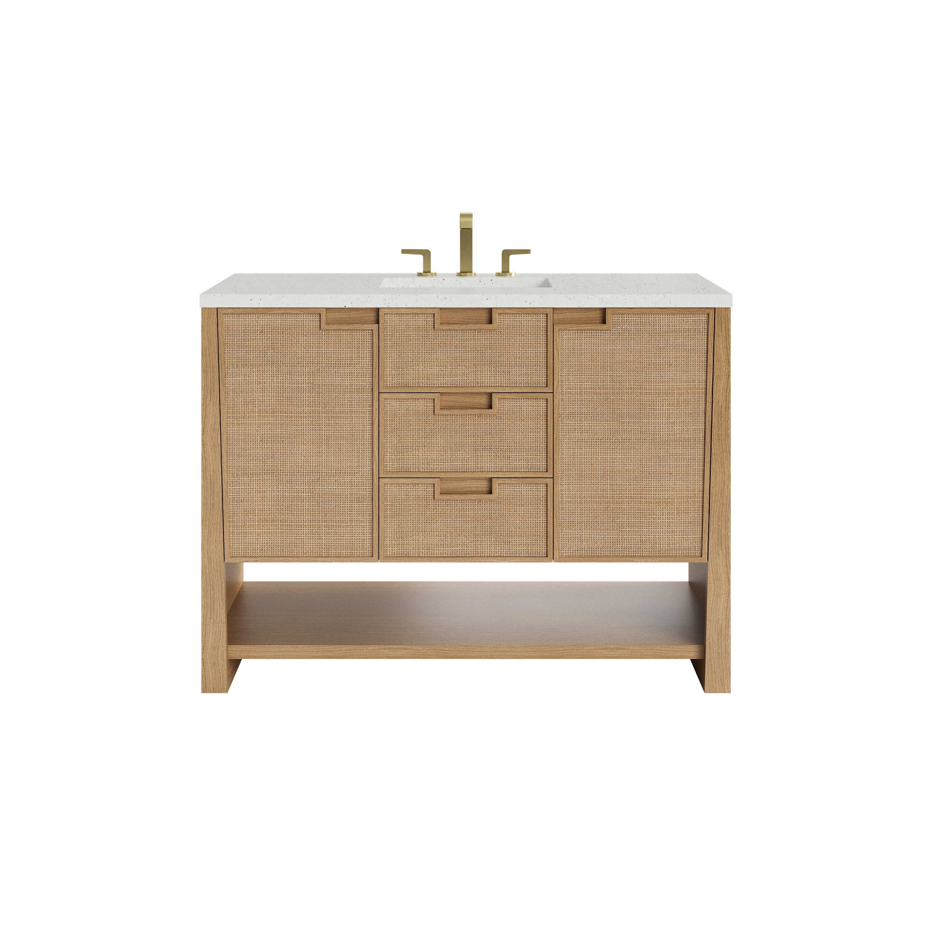 Delilah 48" Single Vanity in Seaside Oak with 3 cm Lime Delight Quartz Top